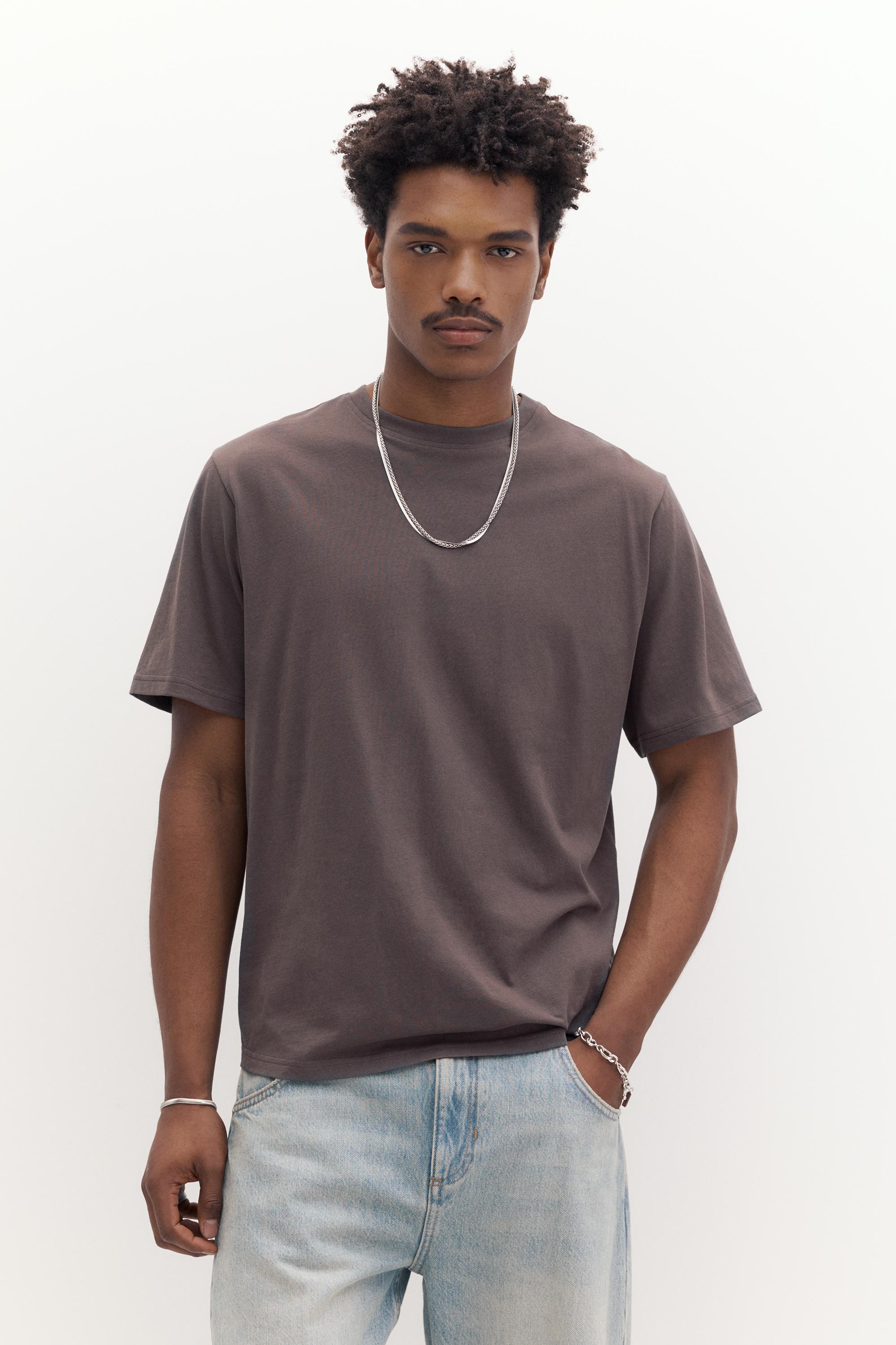 Basic kısa kollu pamuklu tişört - Görsel 153