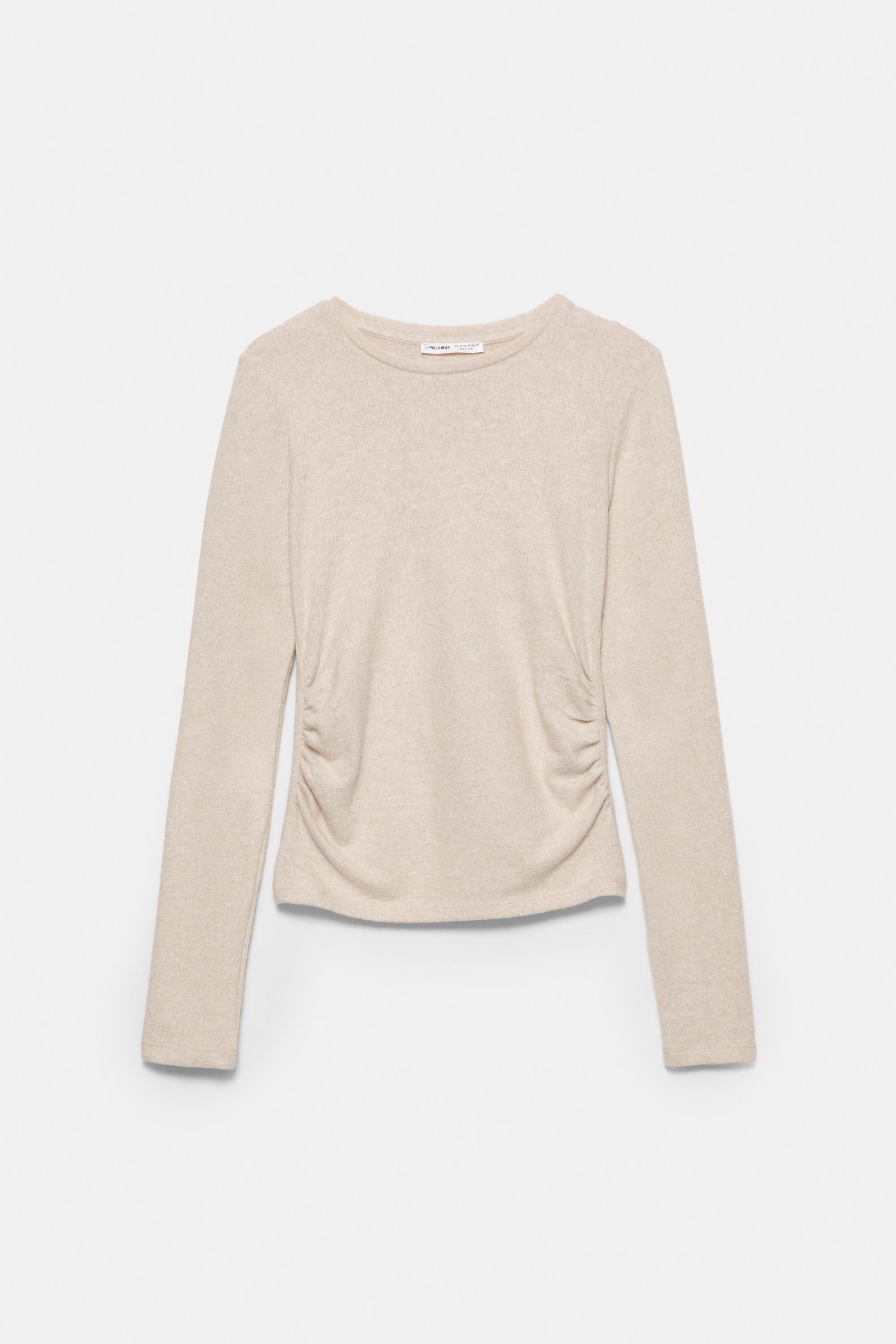 Büzgülü yumuşak dokulu tişört - Görsel 27