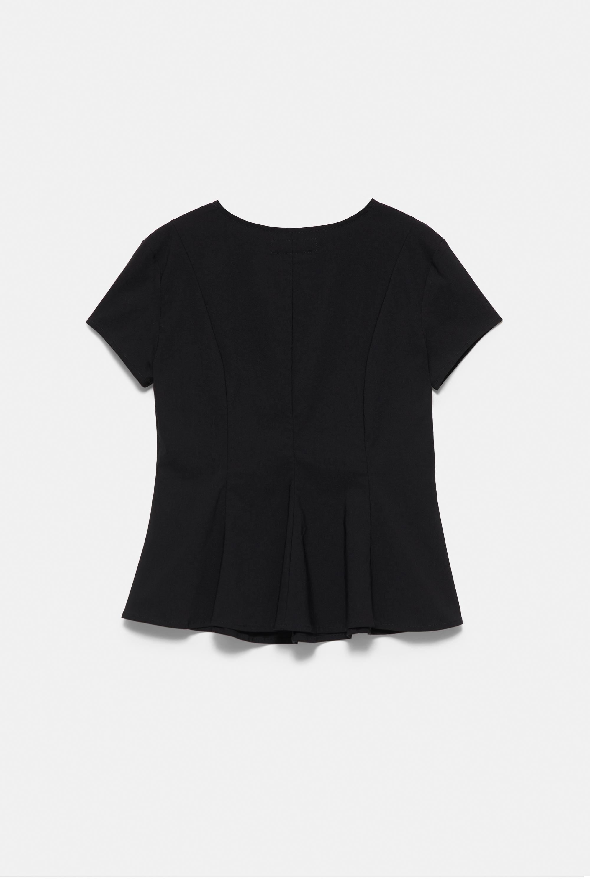 Peplum top — Black