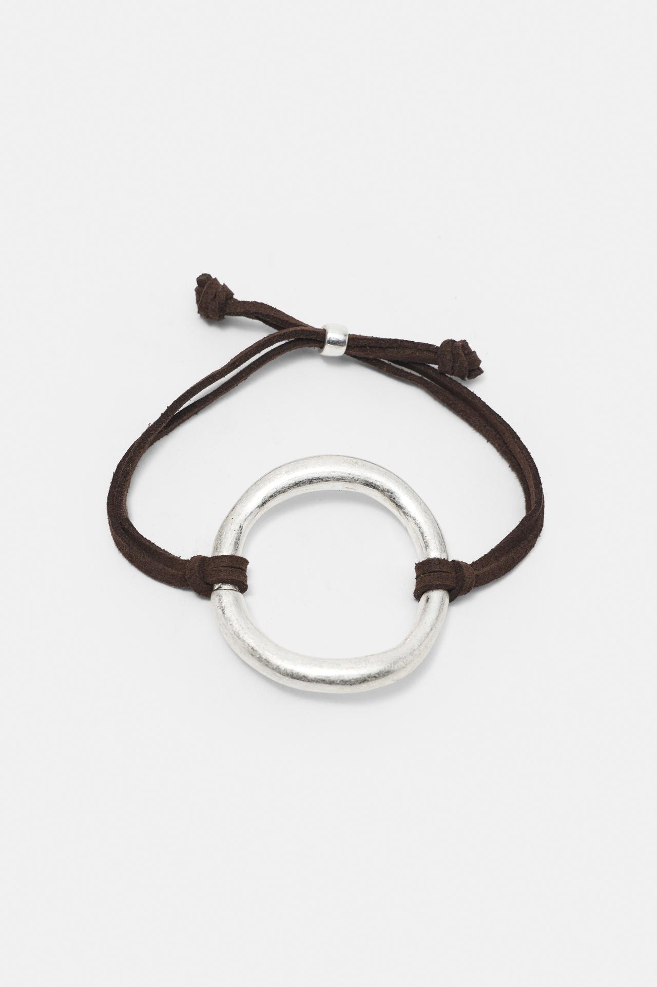 Oval cord bracelet — Silver