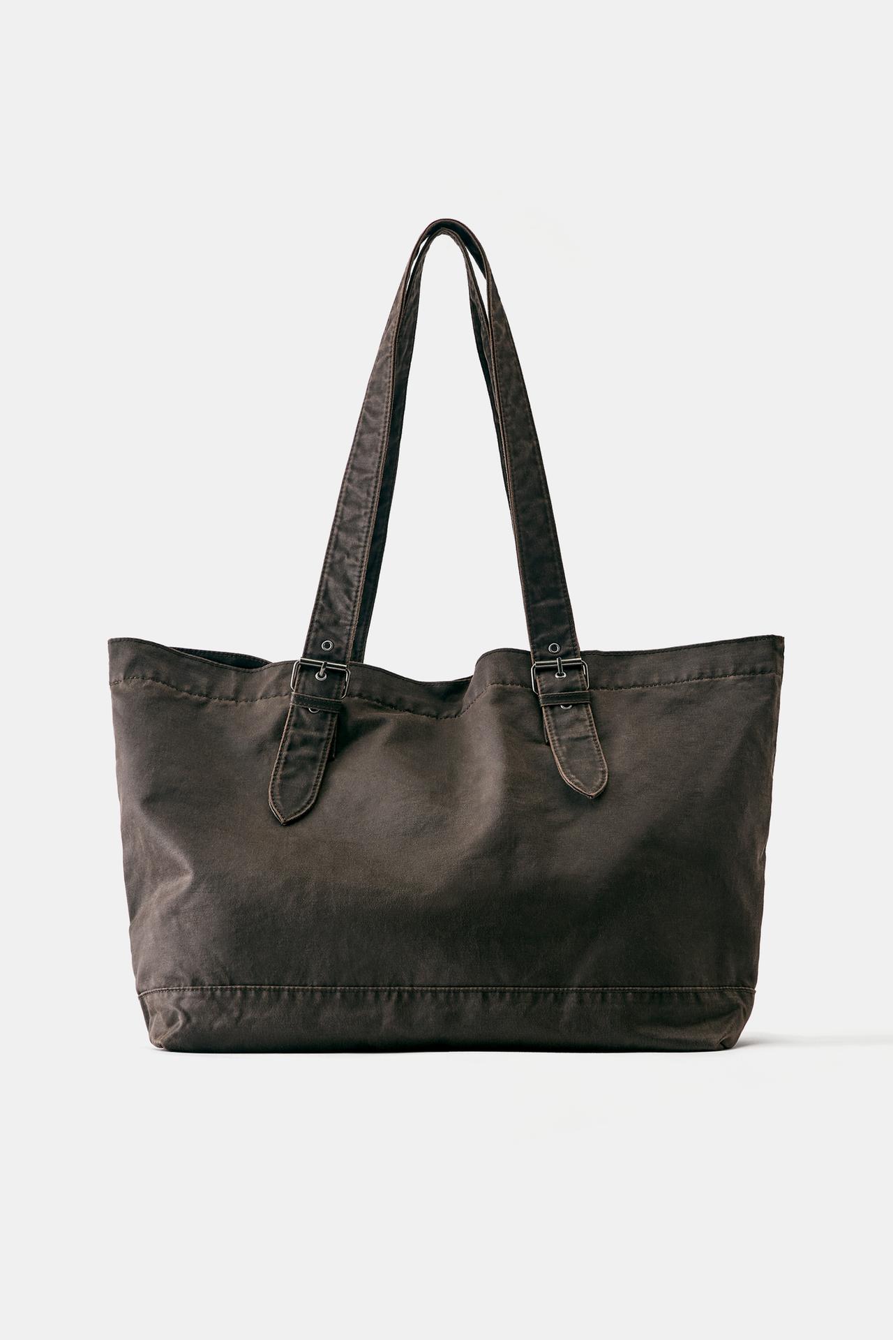 Waxed suede shopper bag — 1-707