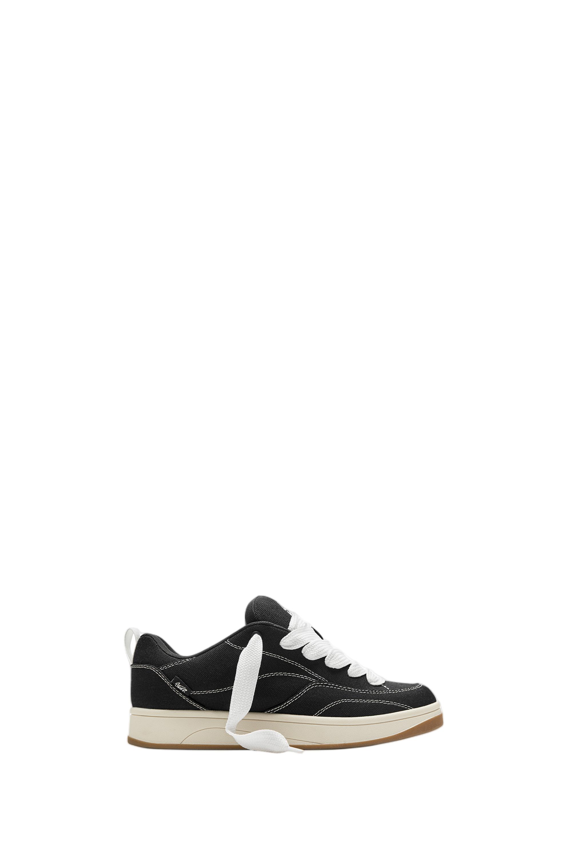 STWD skate trainers with stitching — Black