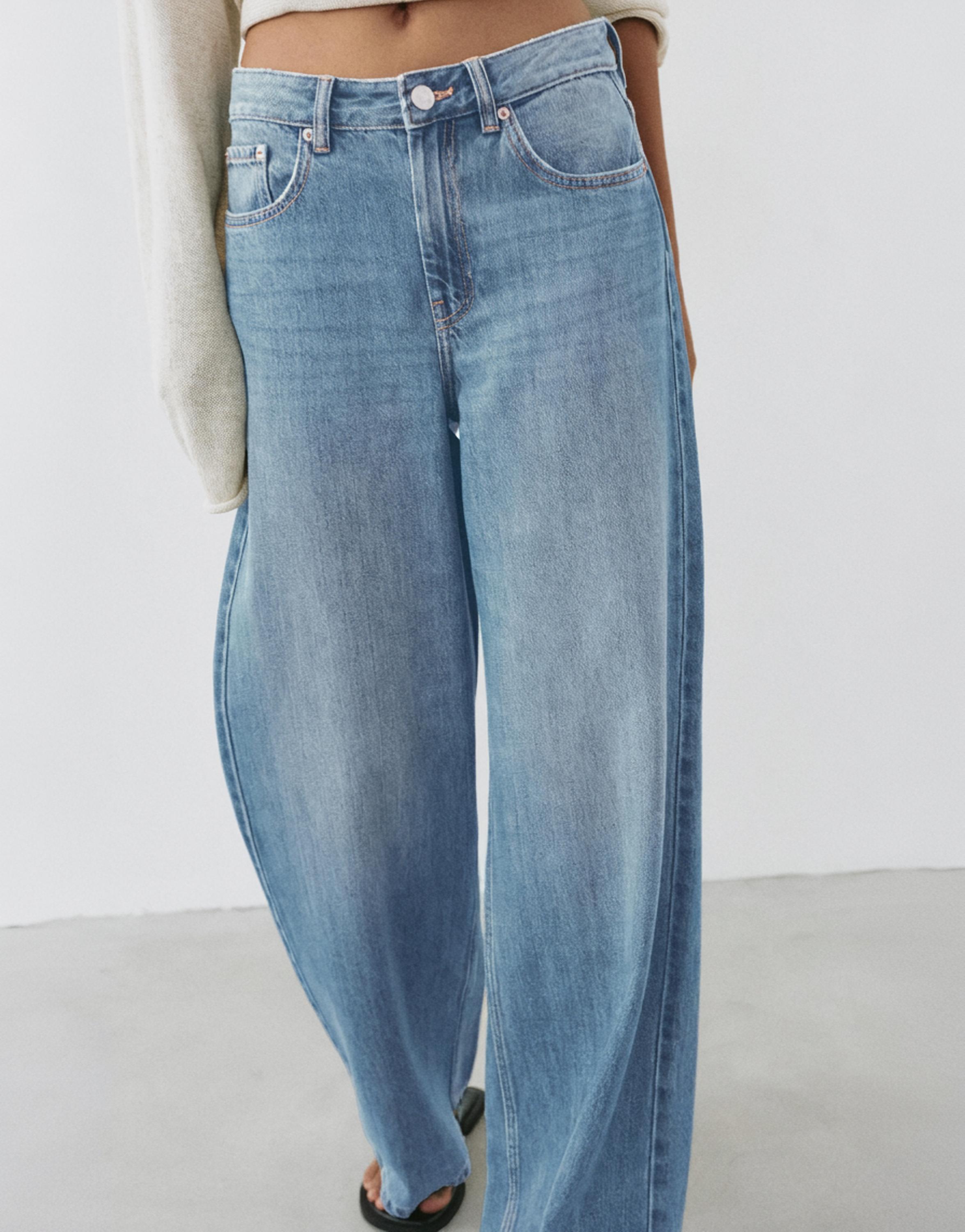 Oversize baggy jeans — Green blue