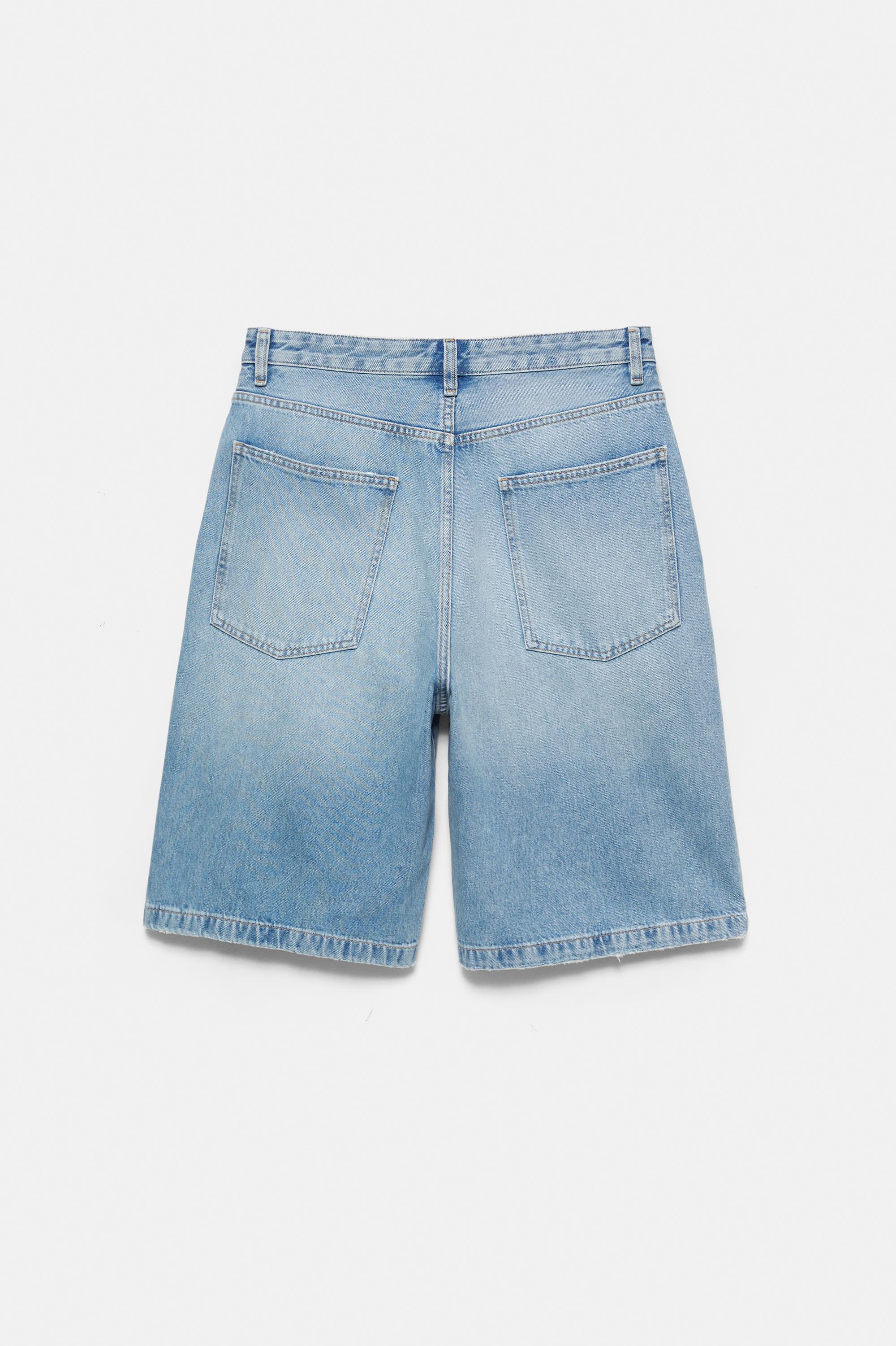 STWD skater denim Bermuda shorts — Pale indigo