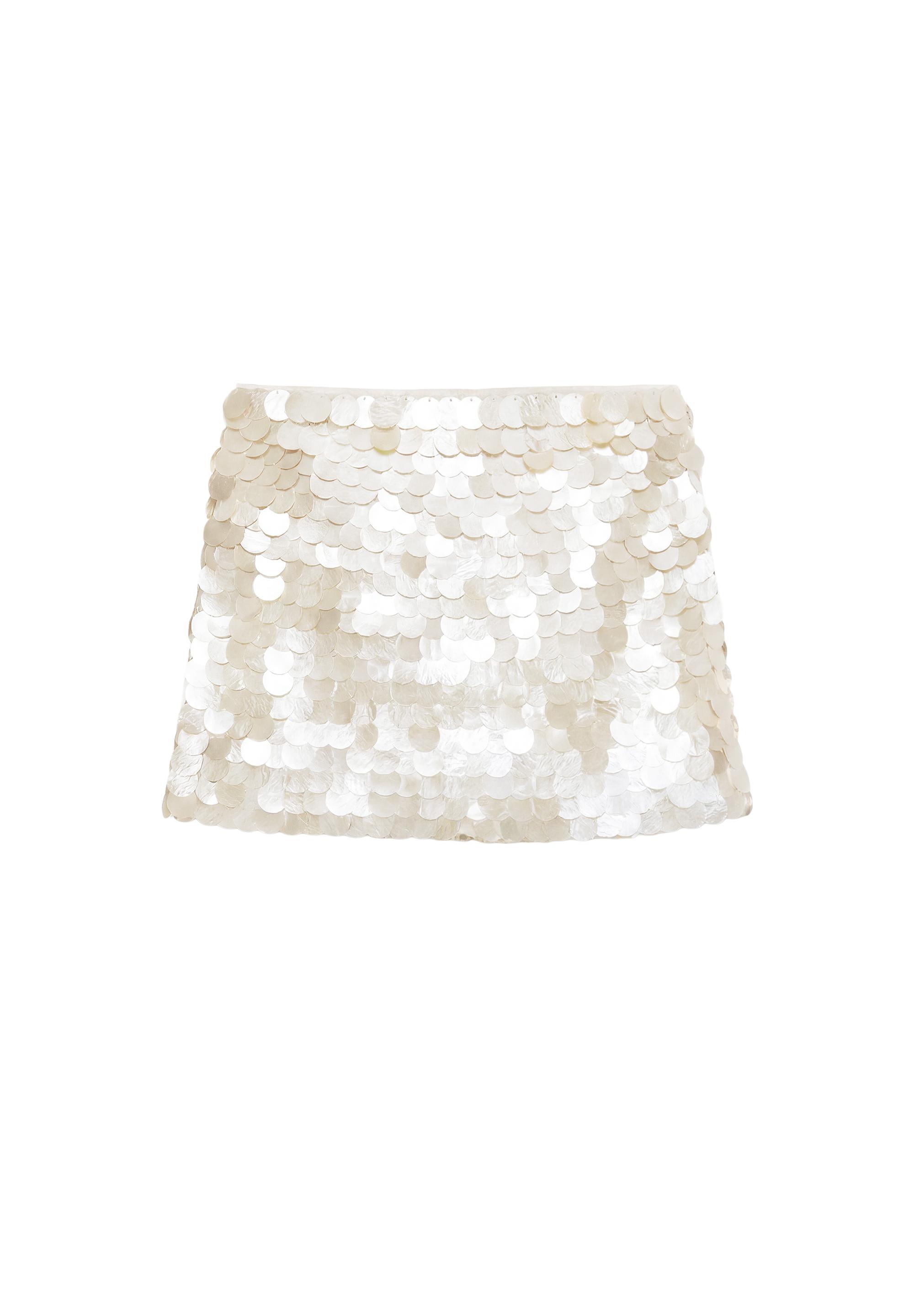 Sequin mini skirt — Ice