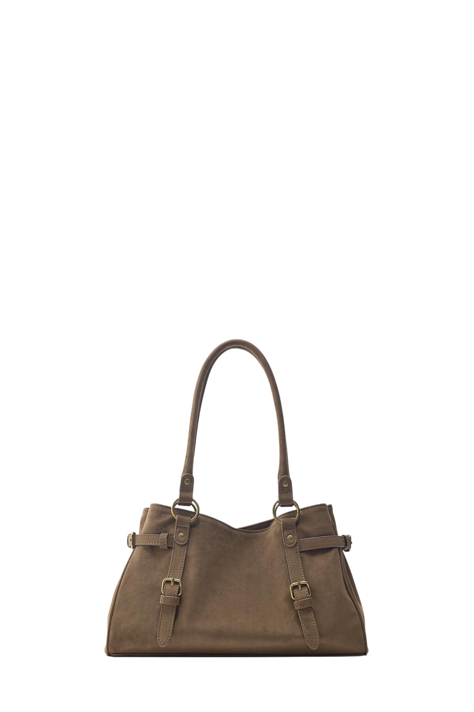 Buckle shoulder bag — Brown
