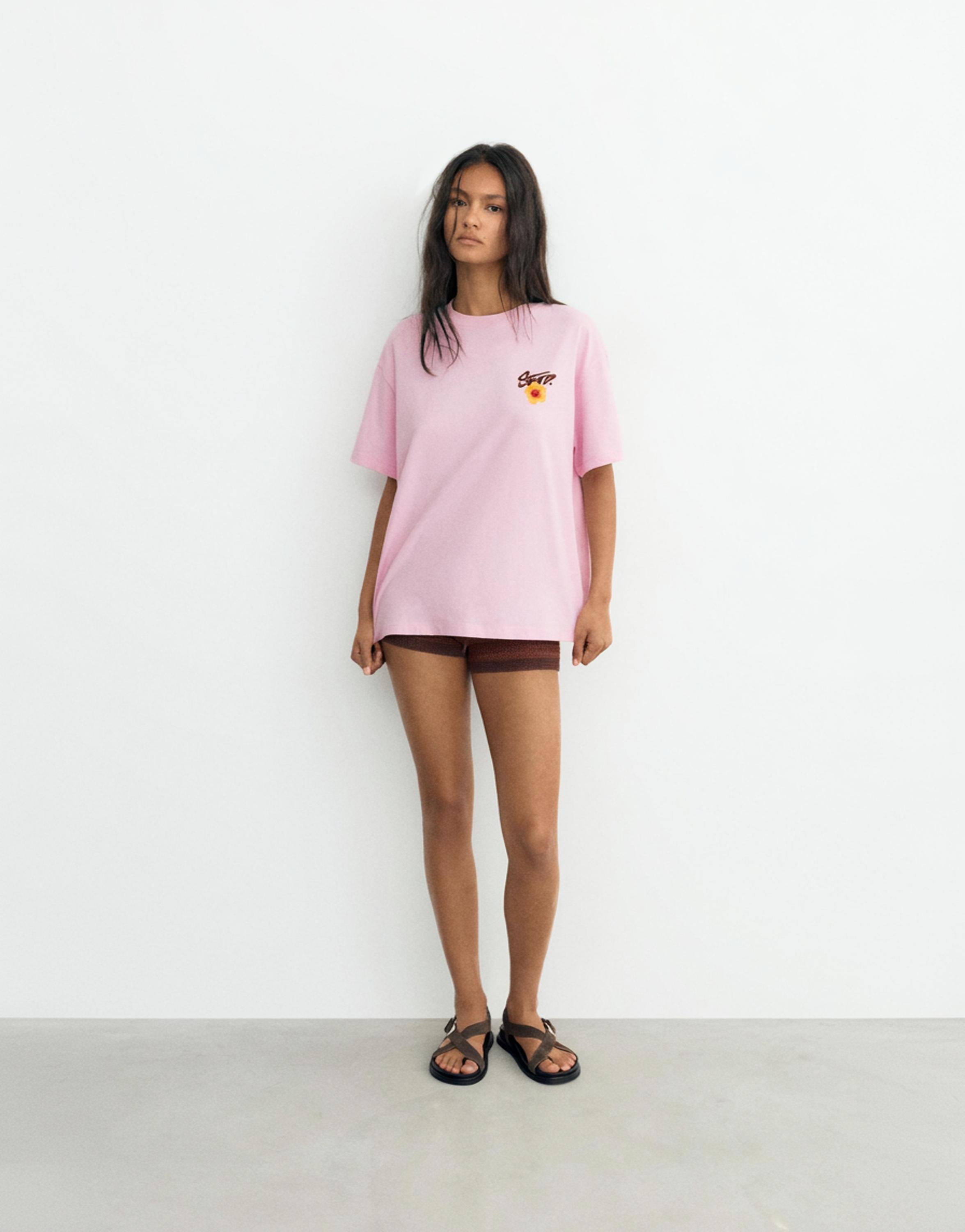 STWD flower T-shirt — Pink