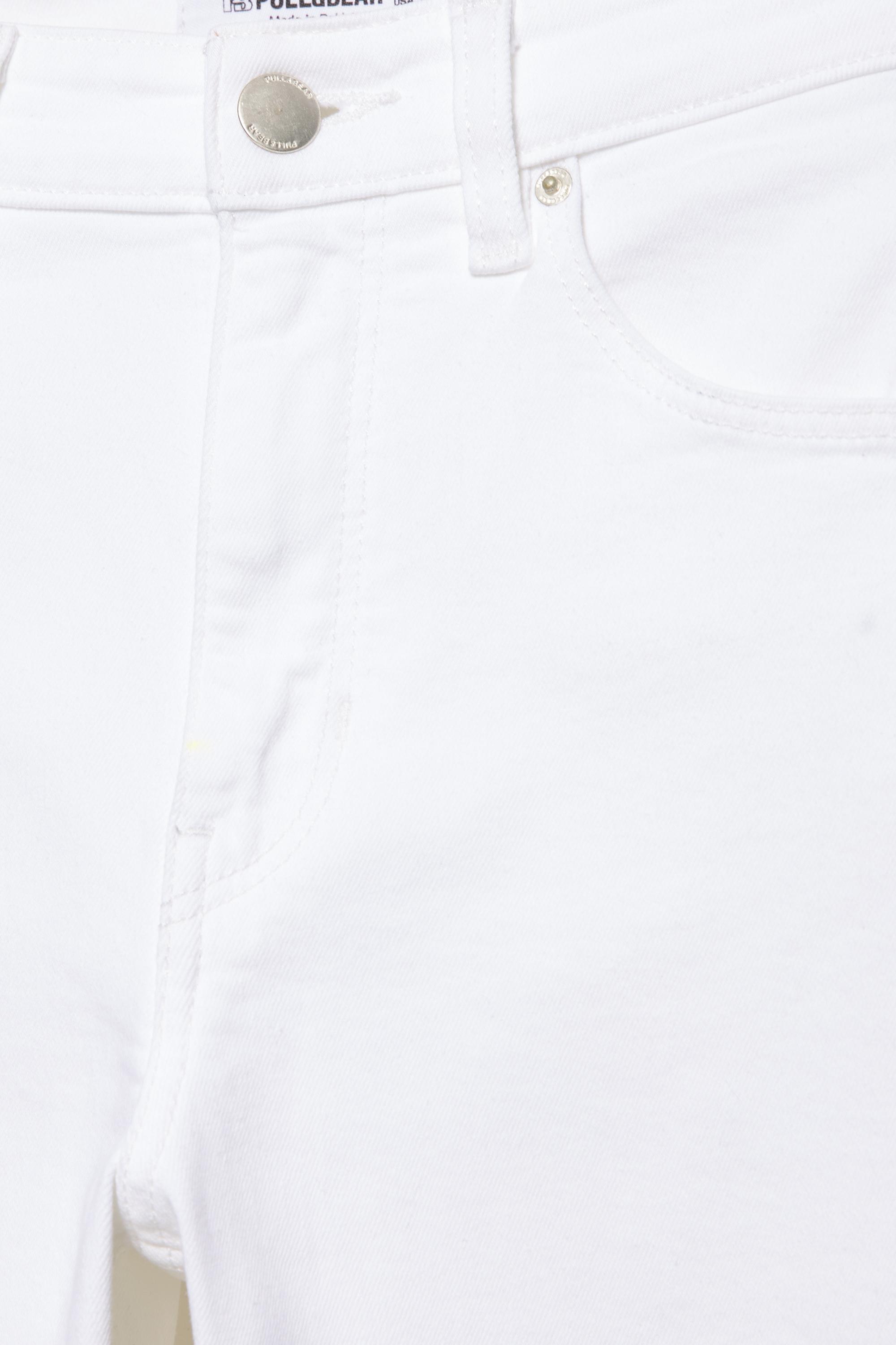High-waist skinny jeans — Bright white