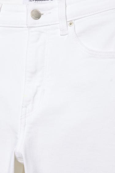 High-waist skinny jeans — Bright white 9