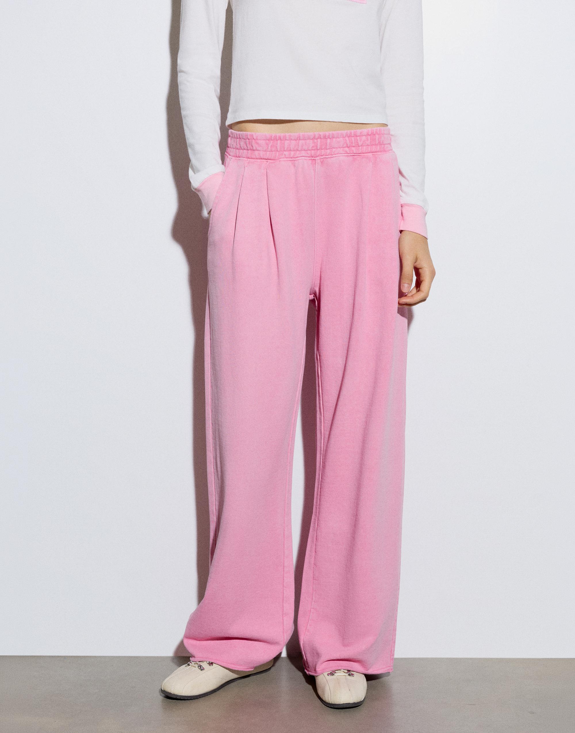 Wide-leg joggers — Pink
