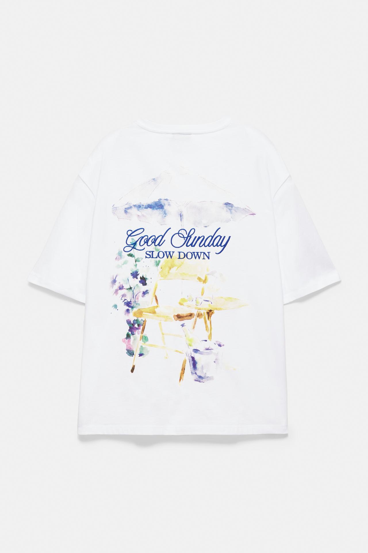 Good Sunday graphic T-shirt — Off white