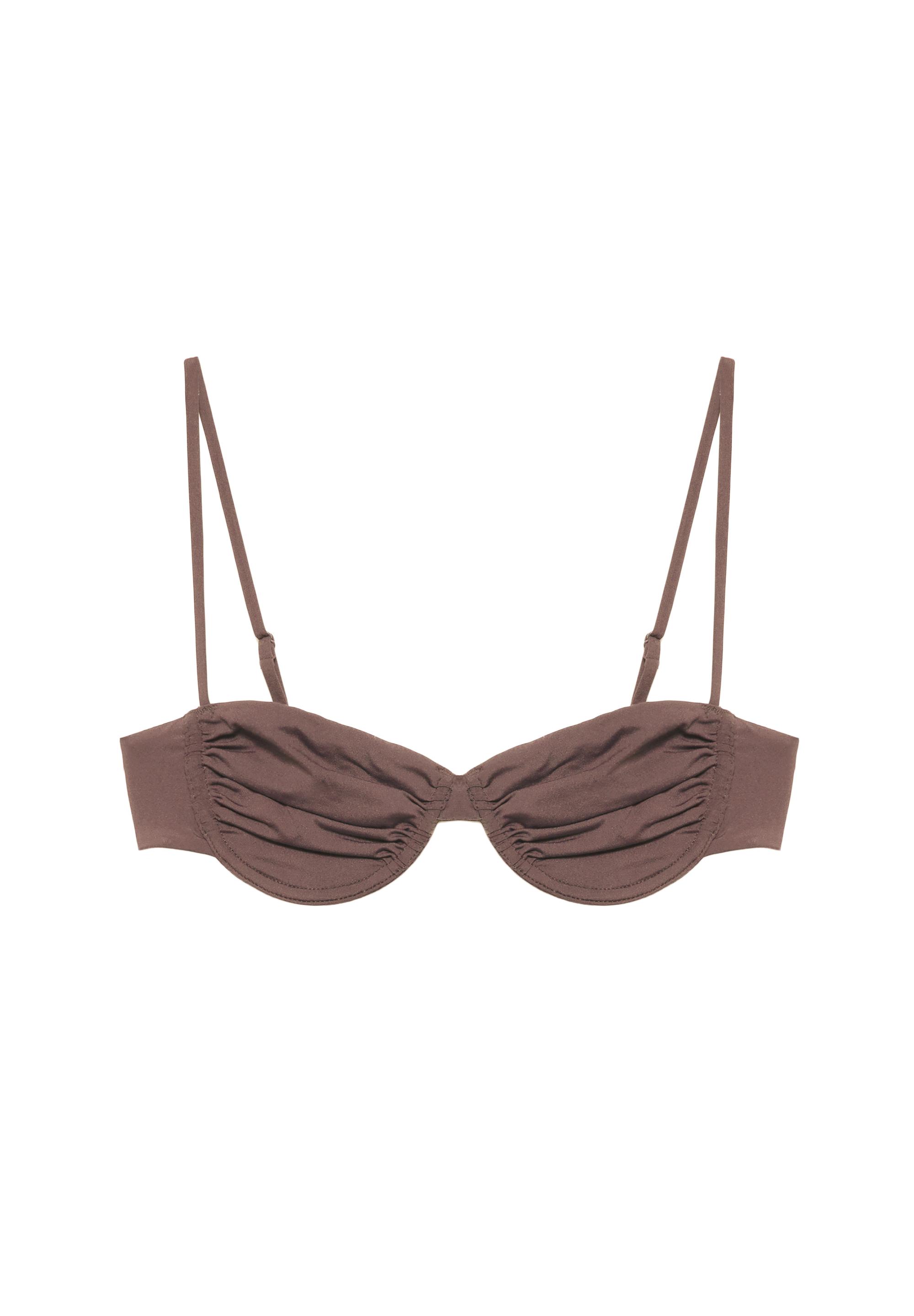 Drape detaylı balkonet bikini üstü - Görsel 26