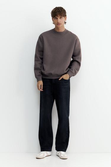 Relaxed fit round neck sweatshirt — Anthracite grey 4