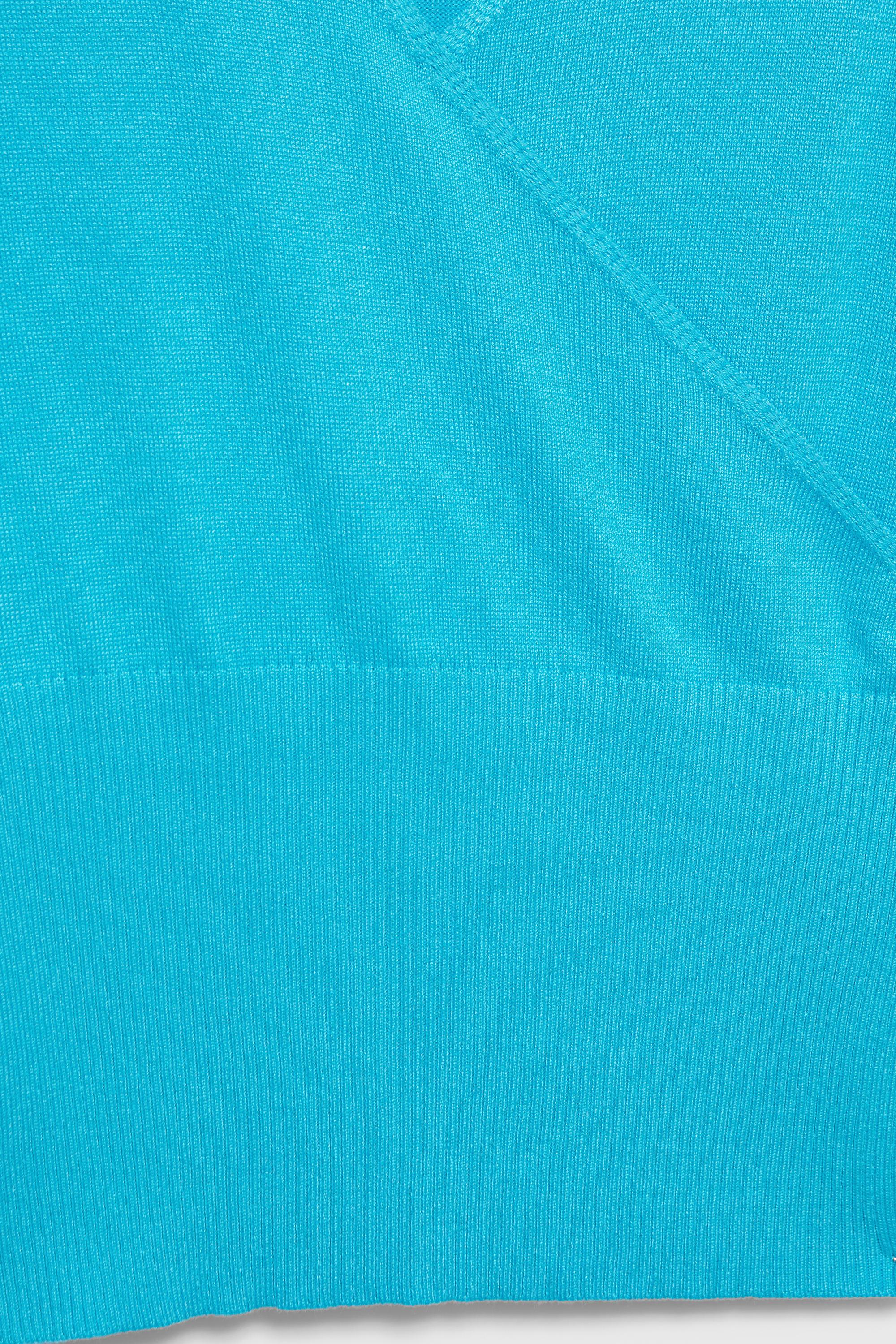 Surplice neck jumper — Turquoise