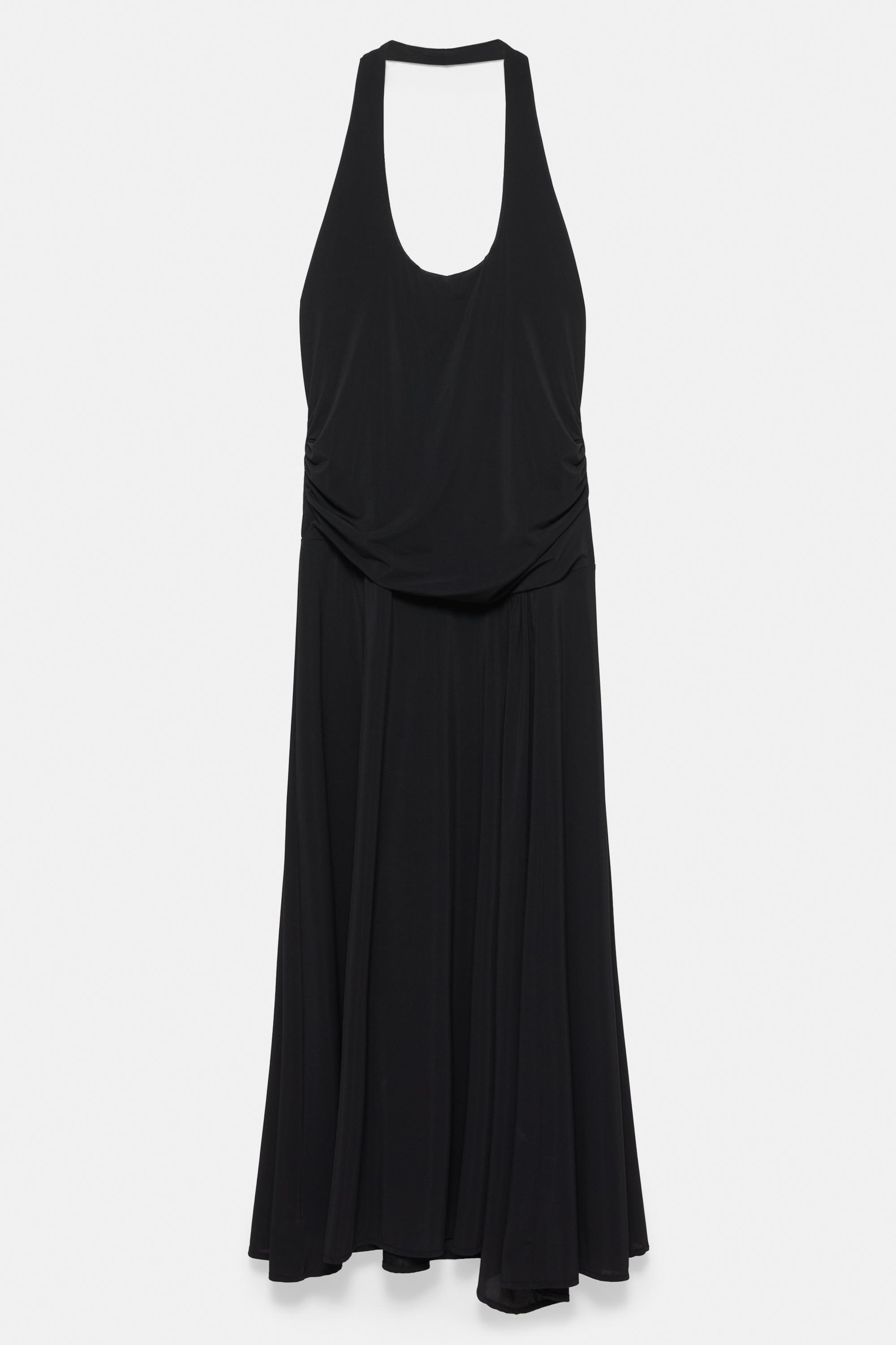 Halter midi dress — Black