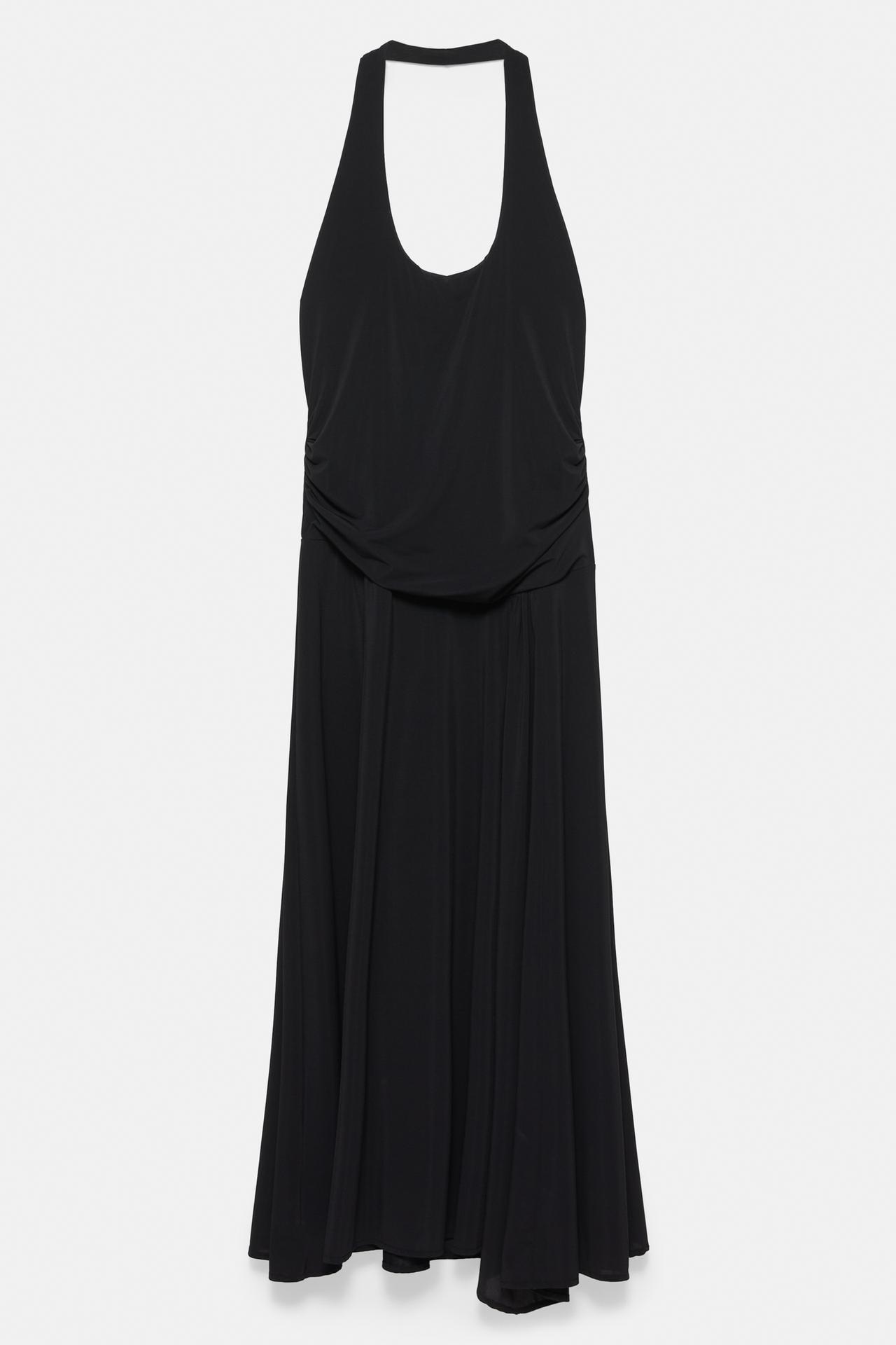 Halter midi dress — Black