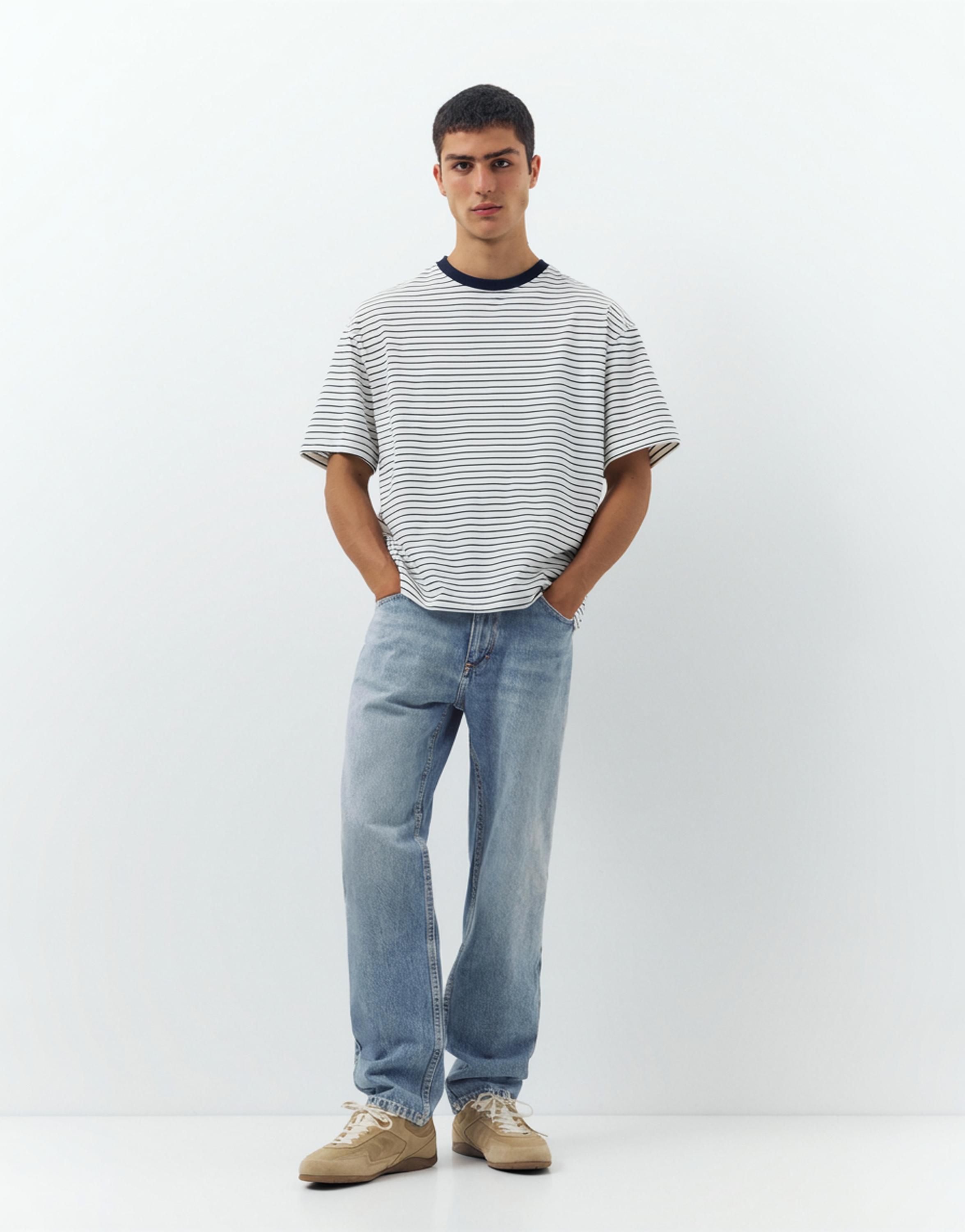 Straight-leg jeans — Medium blue
