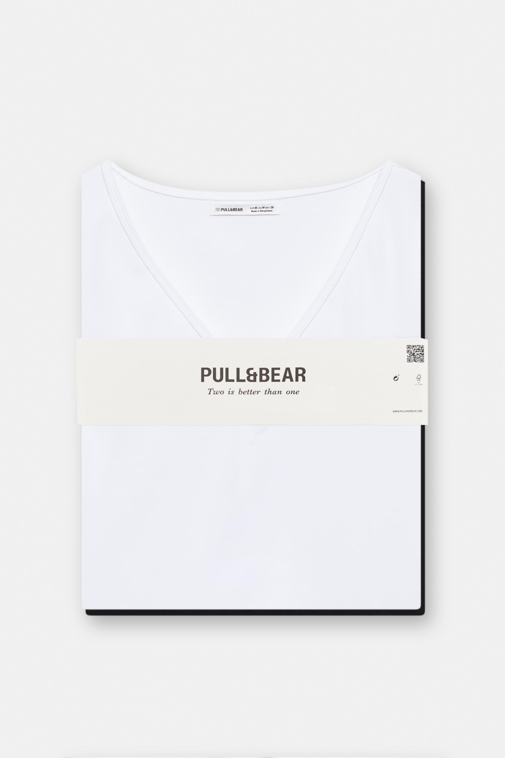 Pack of V-neck T-shirts — White/Black