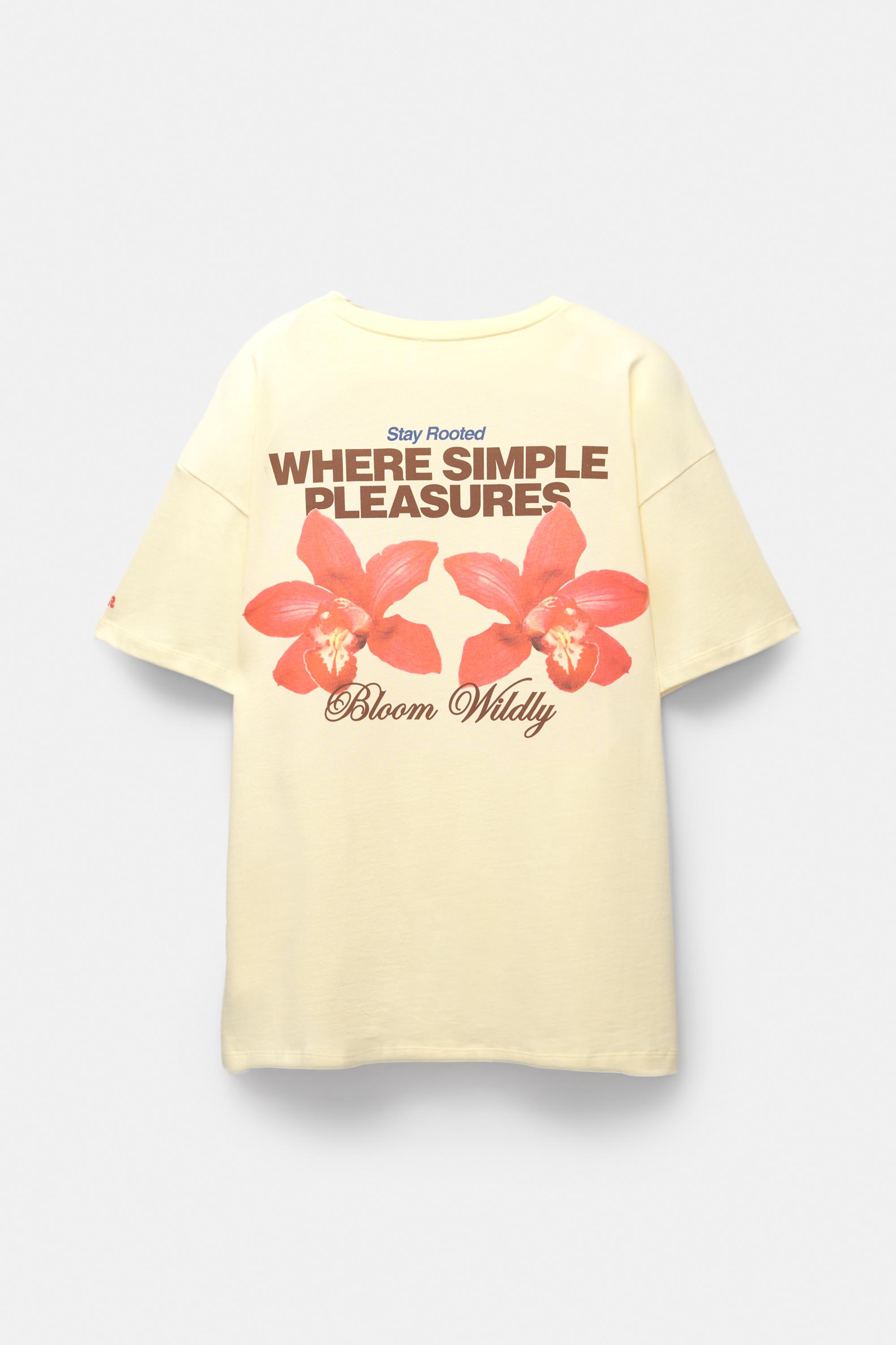 Floral graphic T-shirt - pull&bear Floral graphic T-shirt - pull&bear