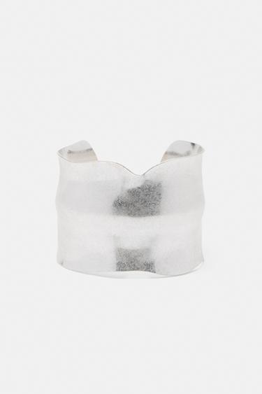 Irregular rigid arm cuff — Silver 1