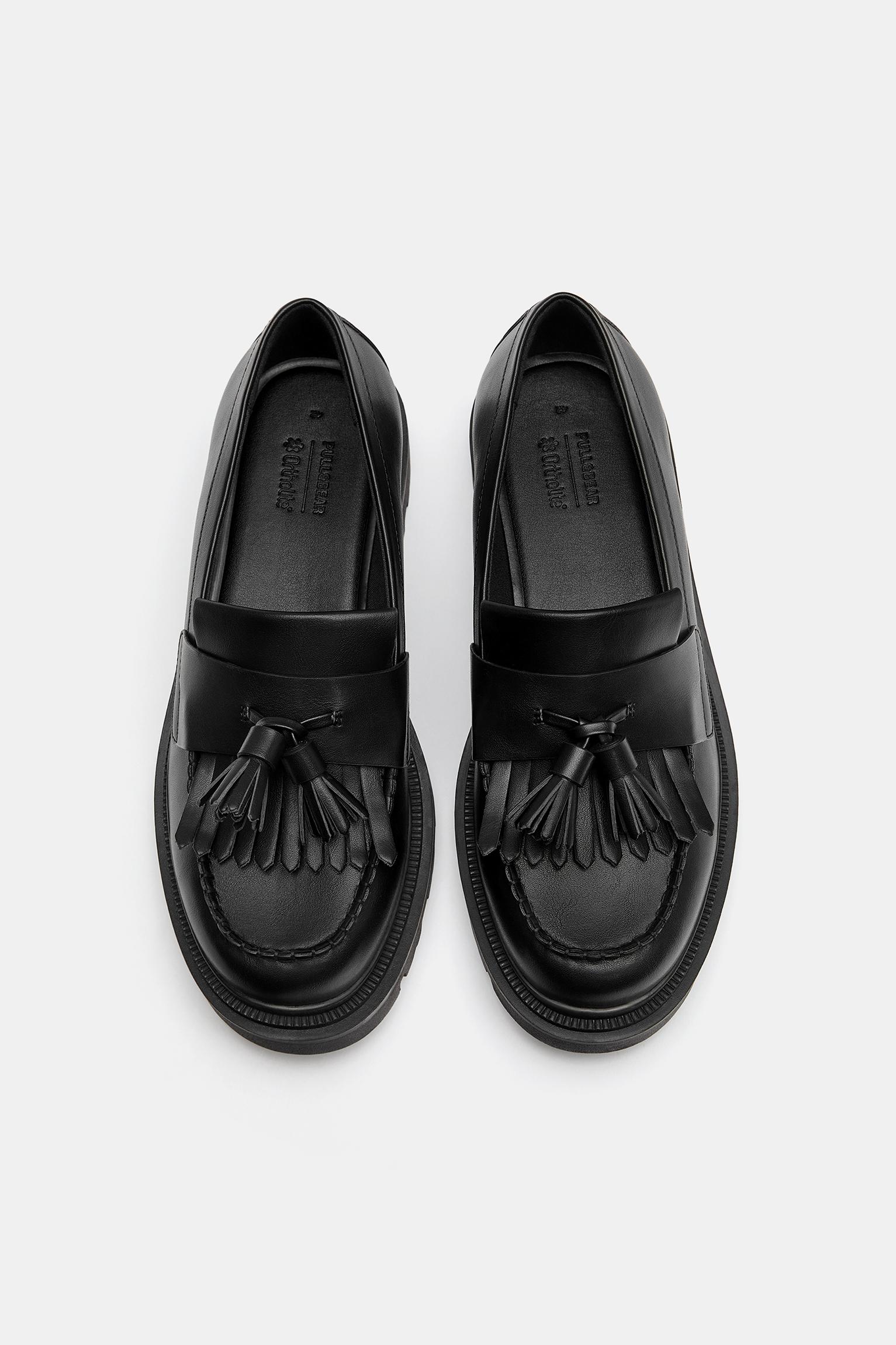 Fringed loafers — Black