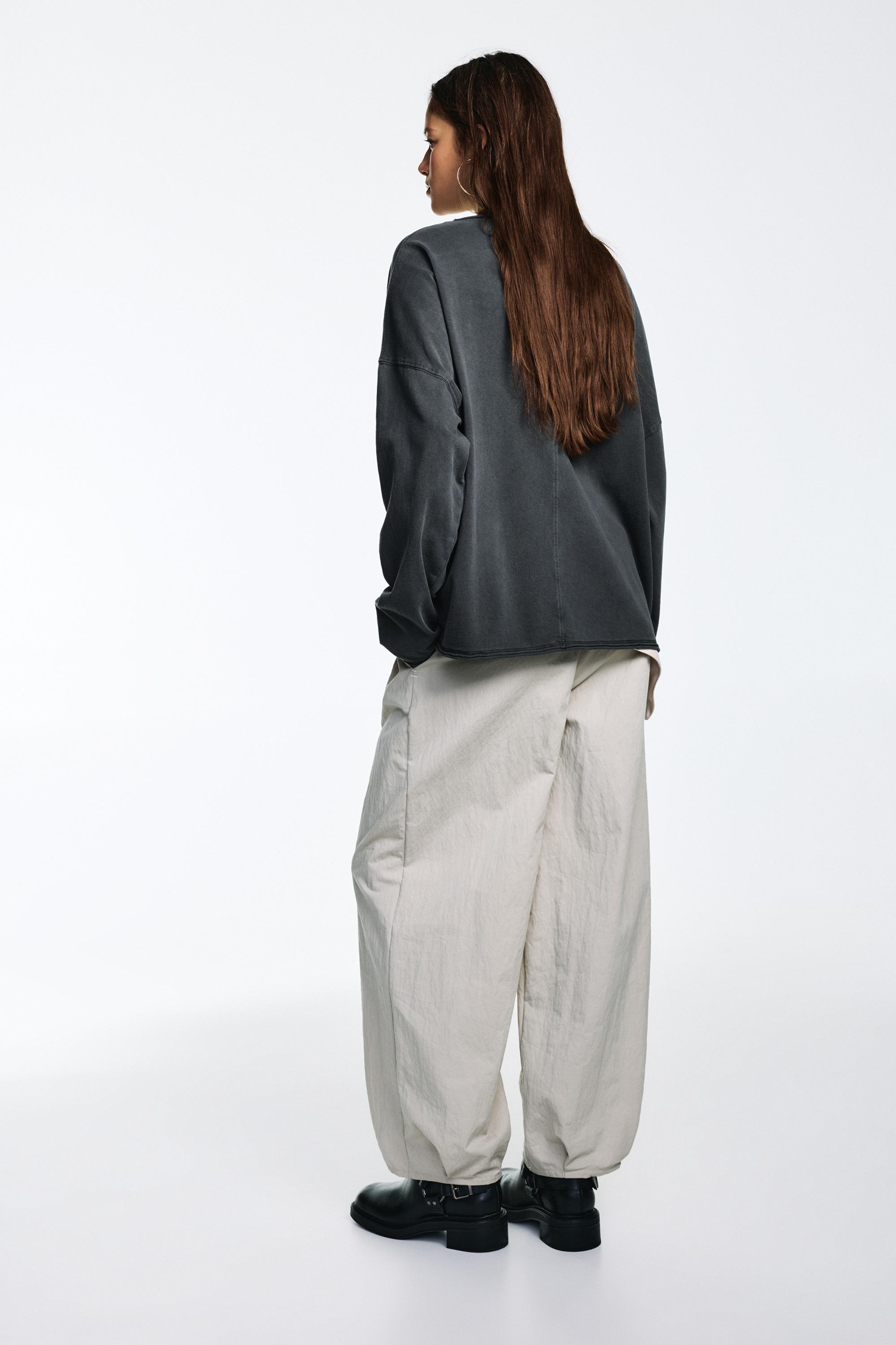 Oversize long sleeve T-shirt — Dark grey
