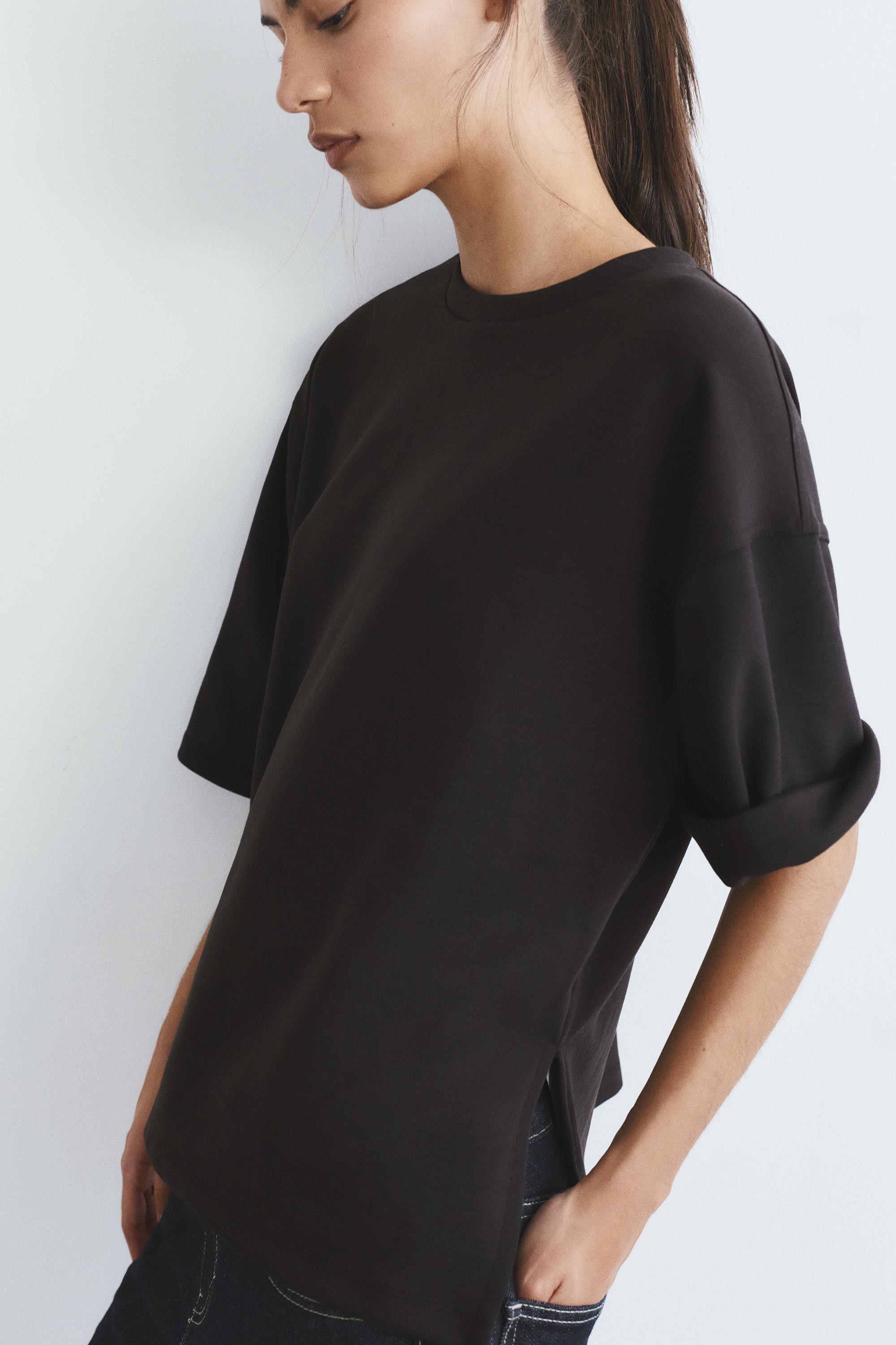 Soft-touch short sleeve T-shirt — Anthracite grey