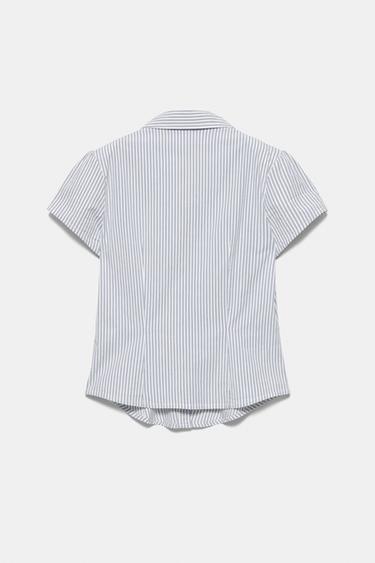 Slim fit short sleeve shirt — Blue/White 7
