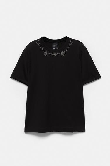Oscar Ouyang stud T-shirt — Black 6