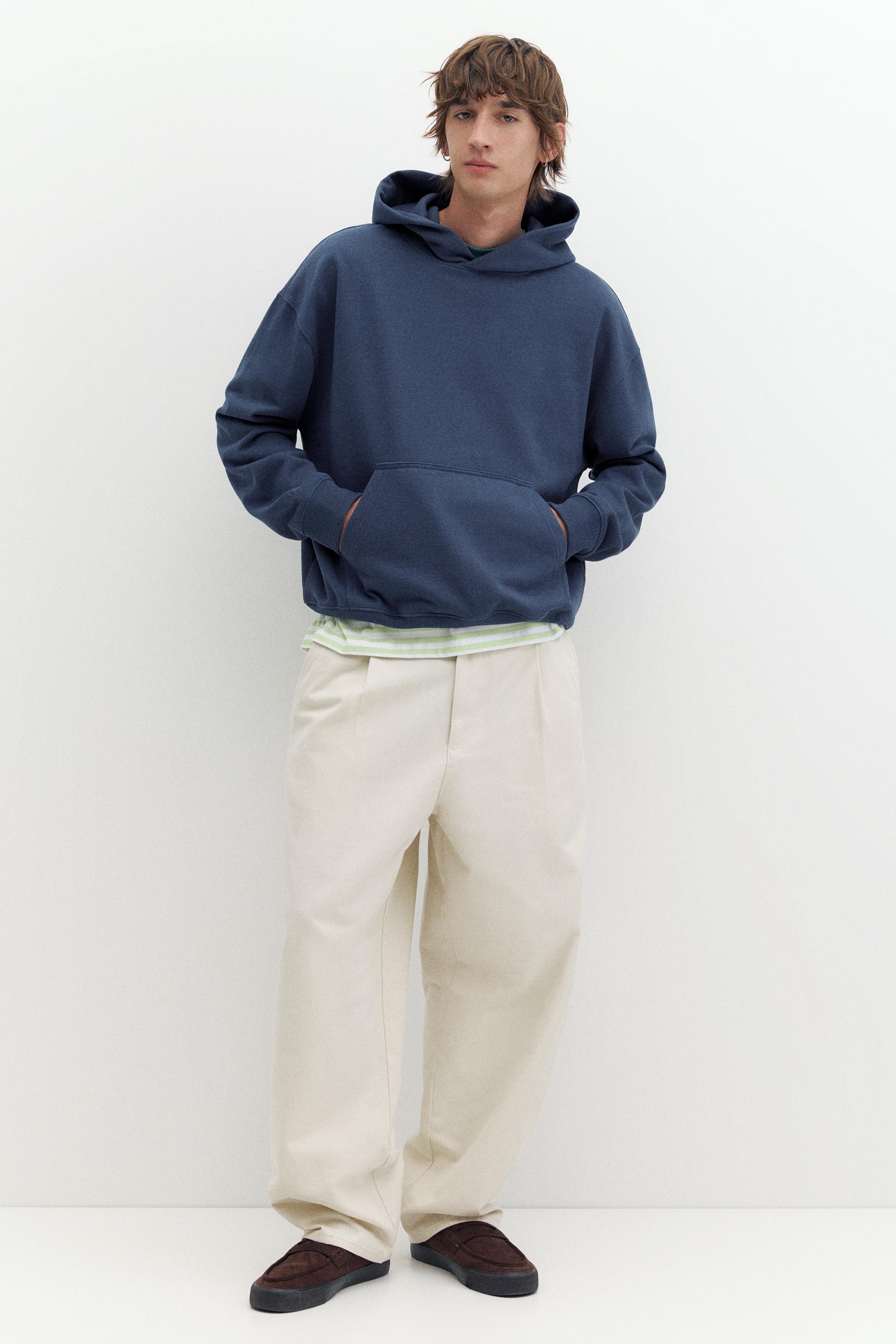 STWD boxy-fit logo hoodie — Blue