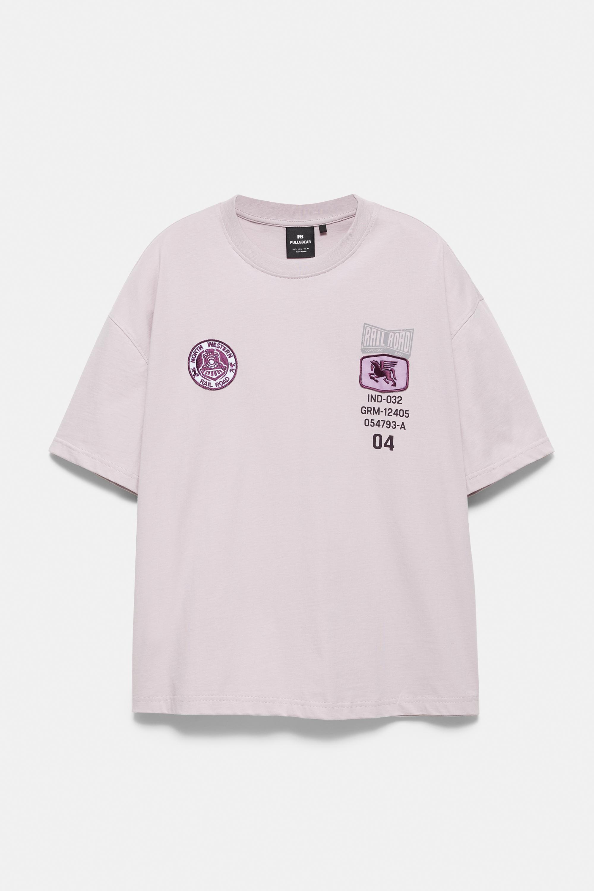 Boxy-fit graphic T-shirt — Lilac