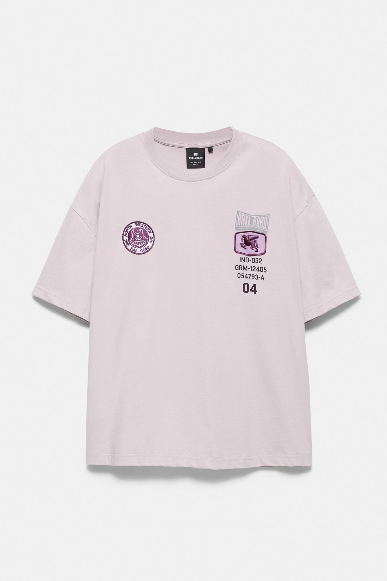 Boxy-fit graphic T-shirt — Lilac