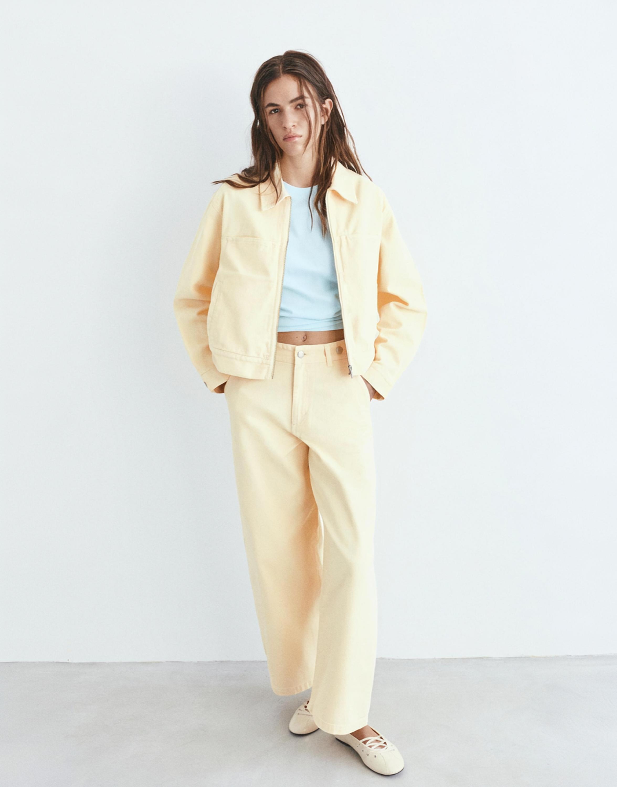 Sarı utility ceket - Görsel 4