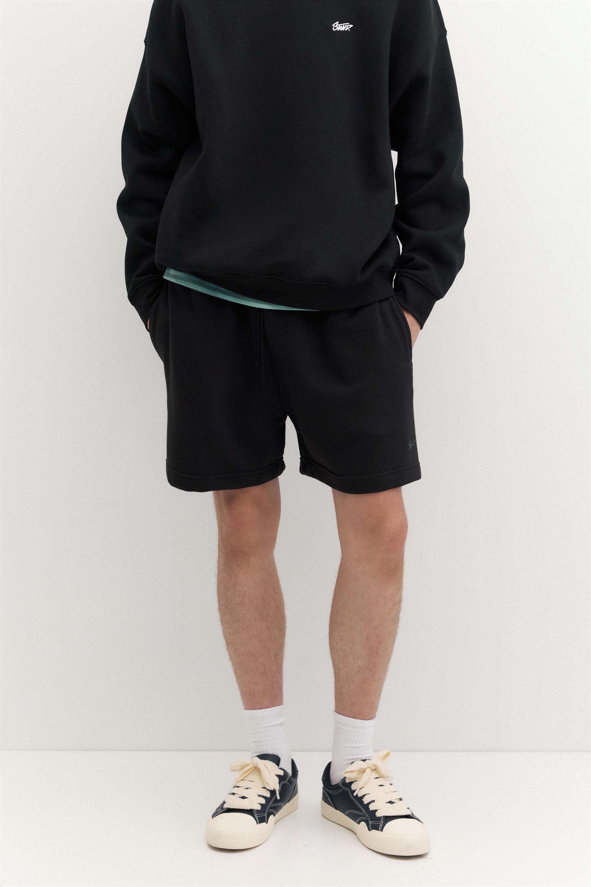 STWD jogger Bermuda shorts — Black
