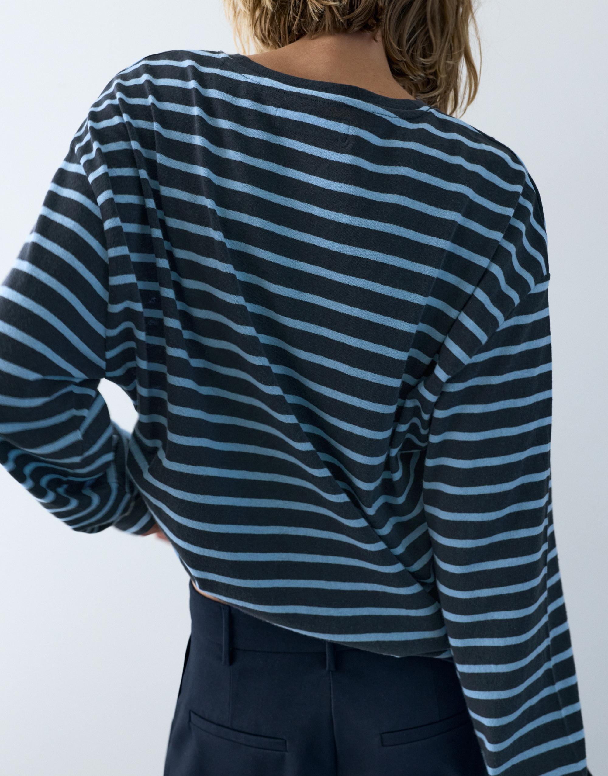 Çizgili uzun kollu t-shirt - Görsel 26