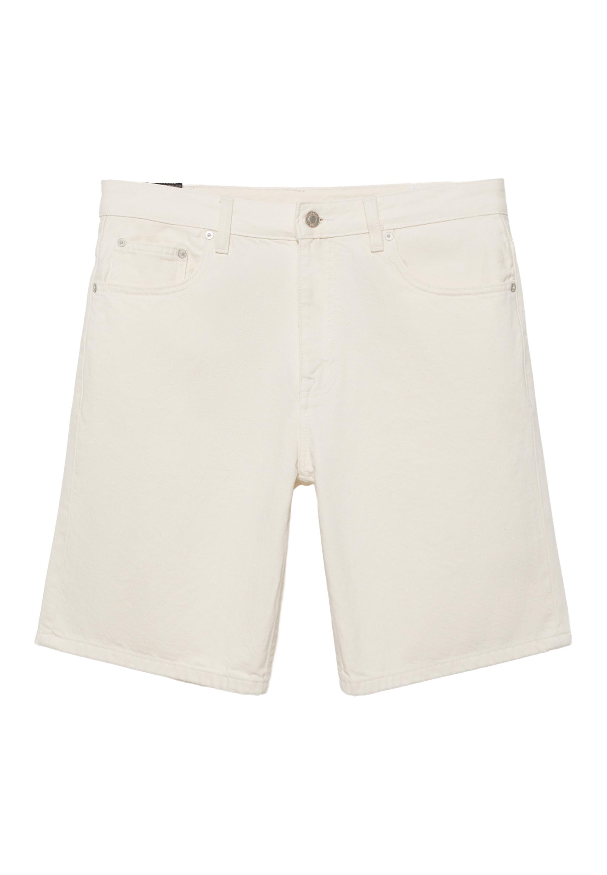 Standard denim Bermuda shorts — Ecru
