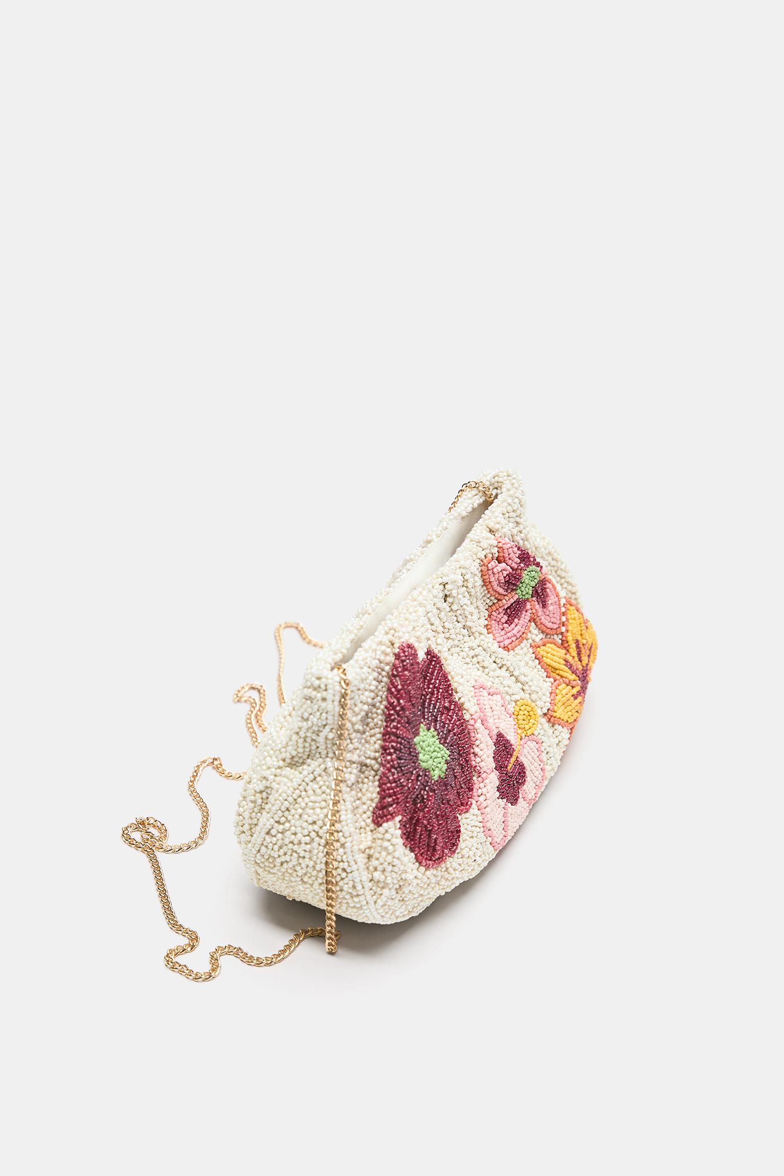 Boncuklu clutch çanta - Görsel 4