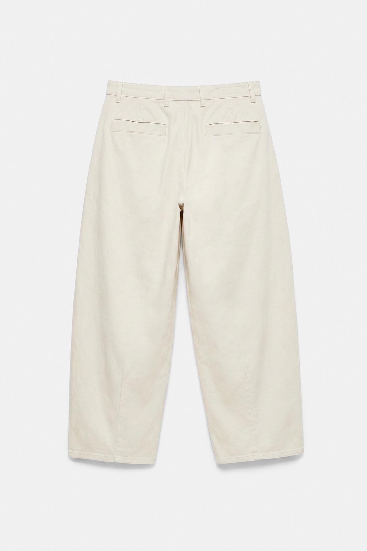 Baggy darted chinos — Off white