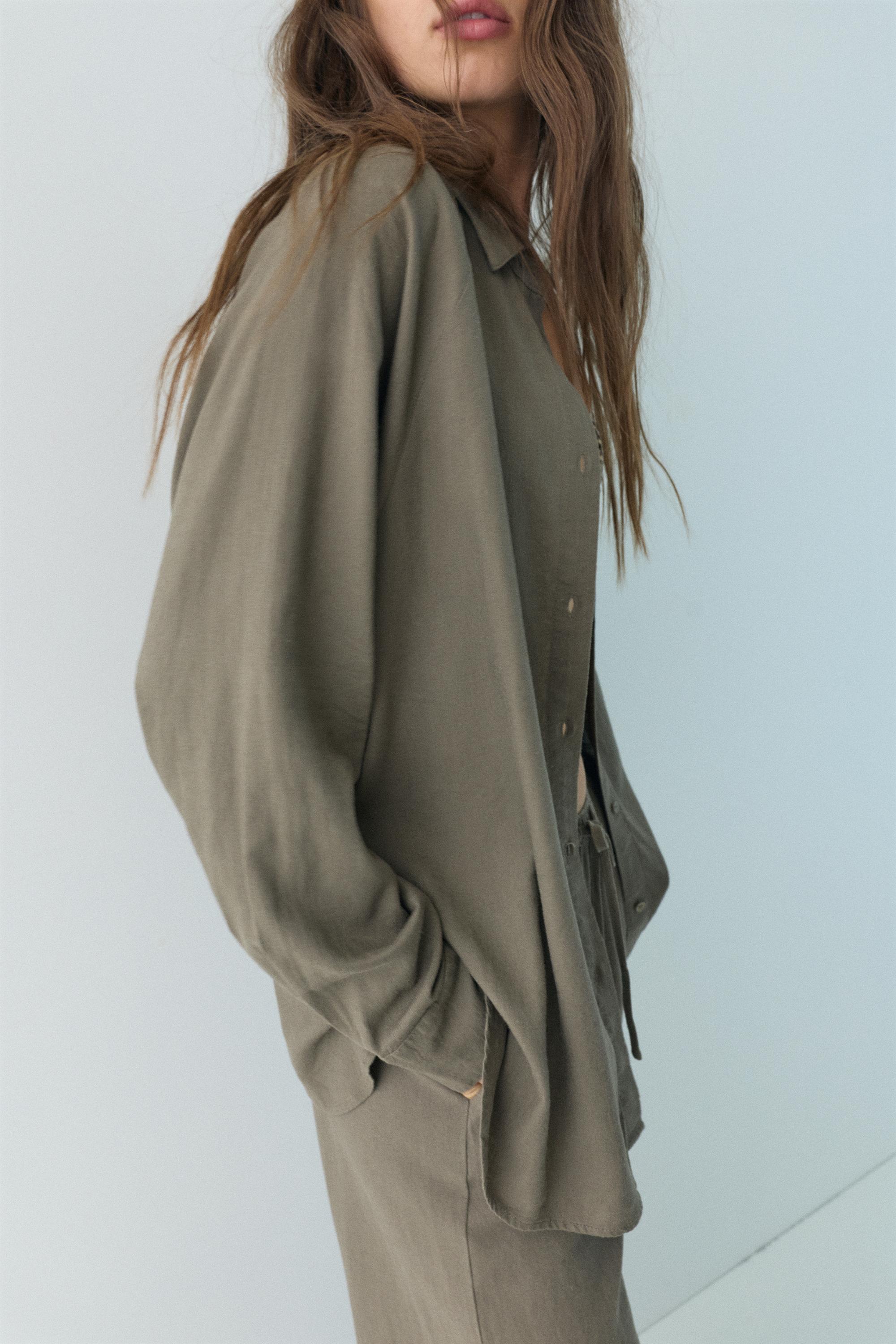 Ketenli rustik gömlek - Görsel 61