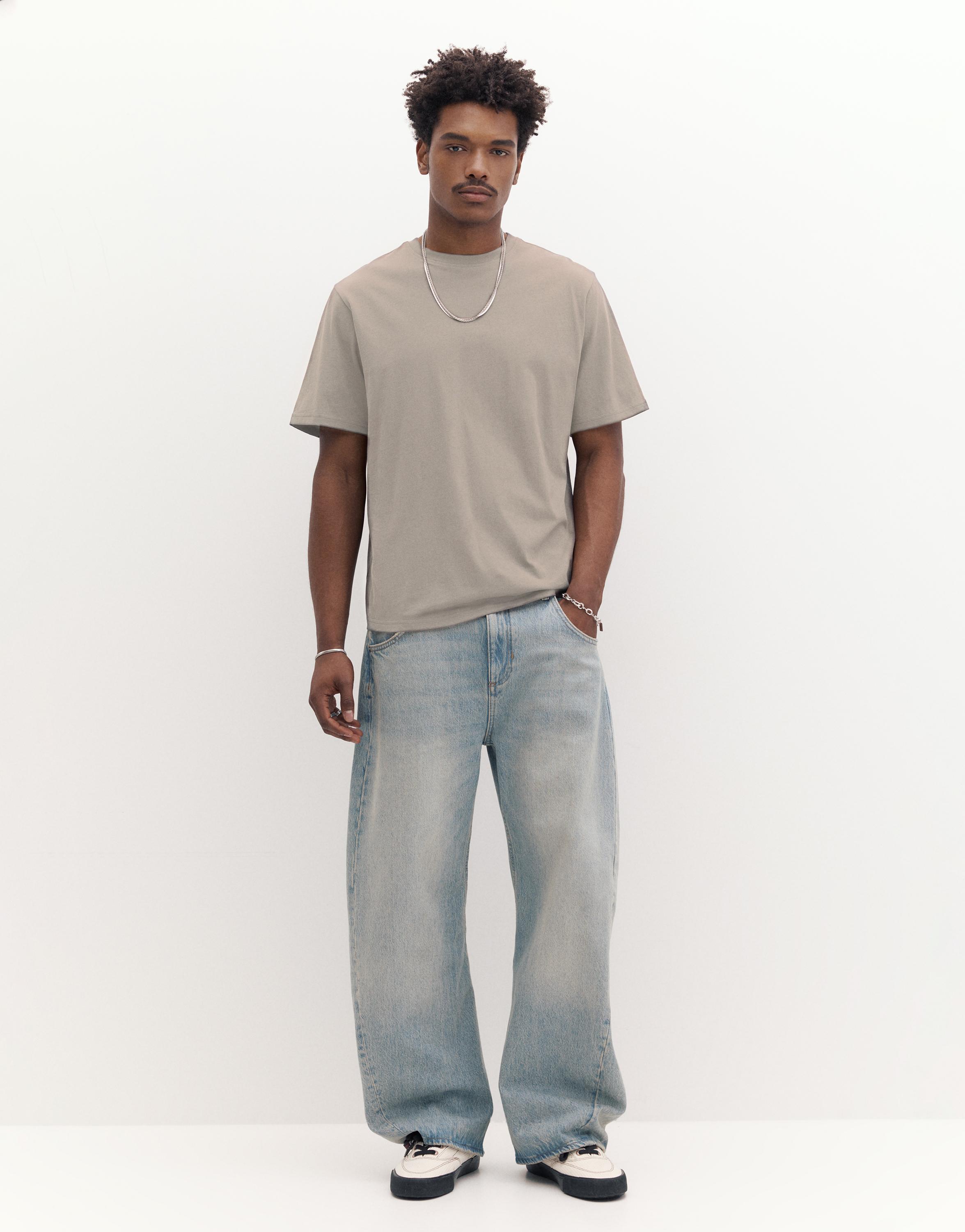 Basic kısa kollu pamuklu tişört - Görsel 139