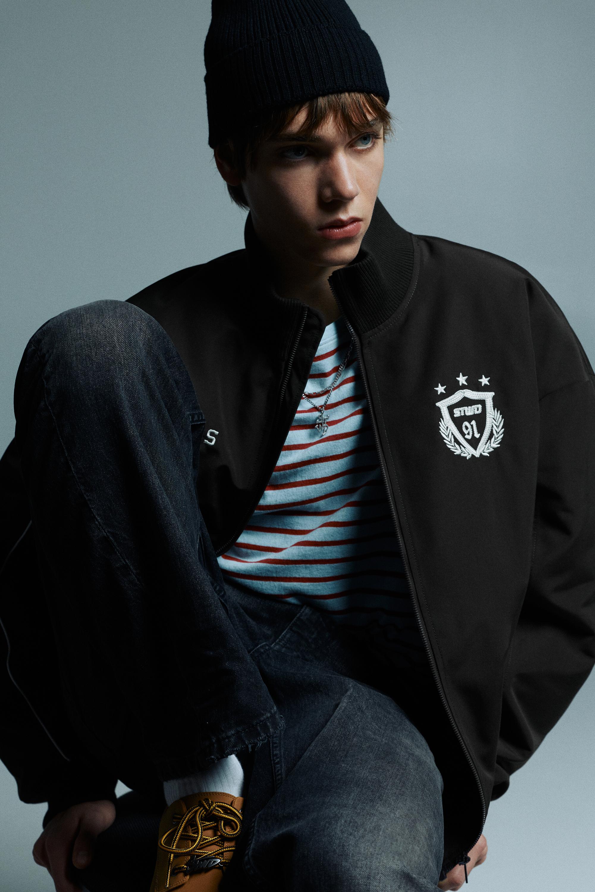 Low-rise baggy jeans — Faded black