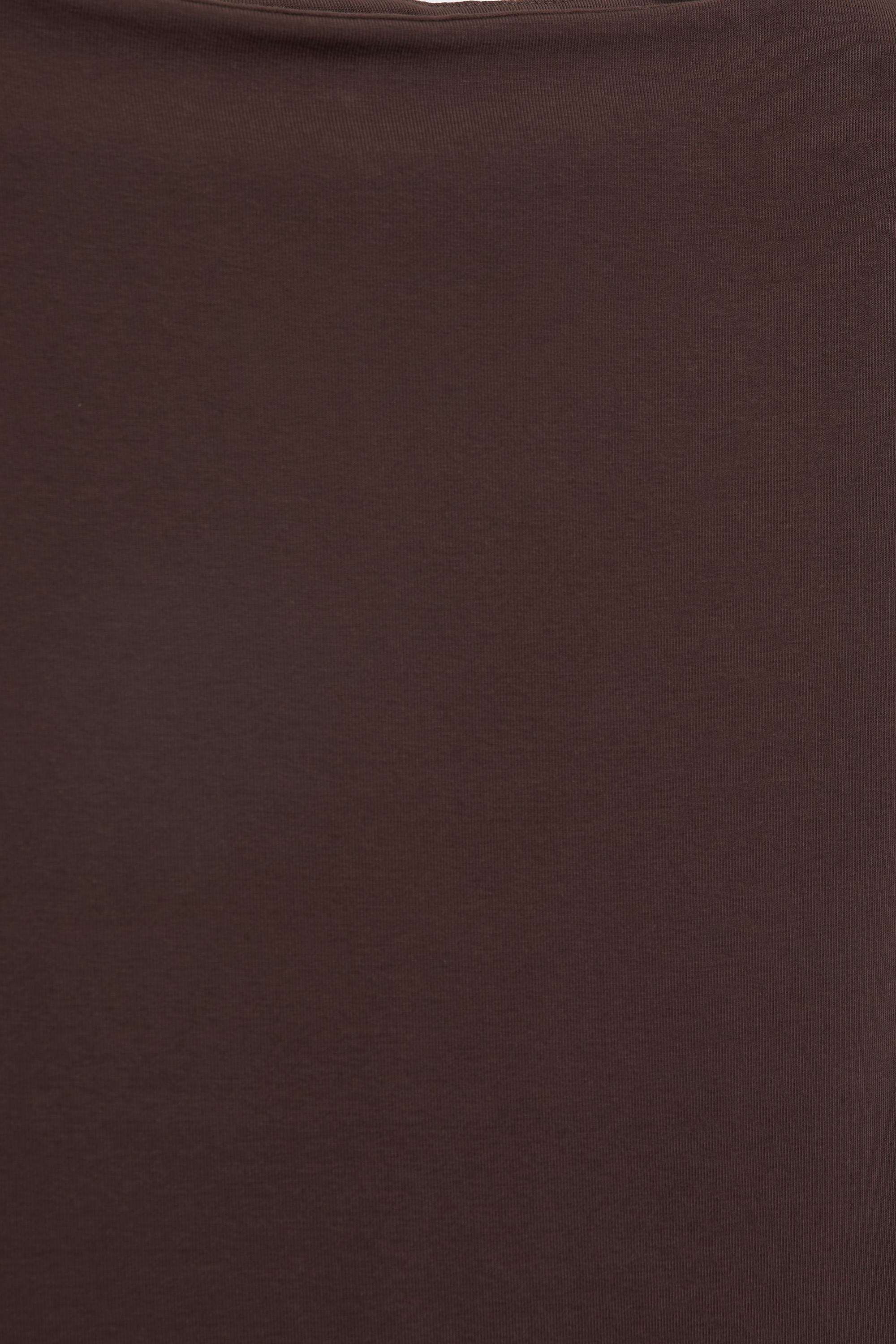 Short sleeve midi dress — Brown