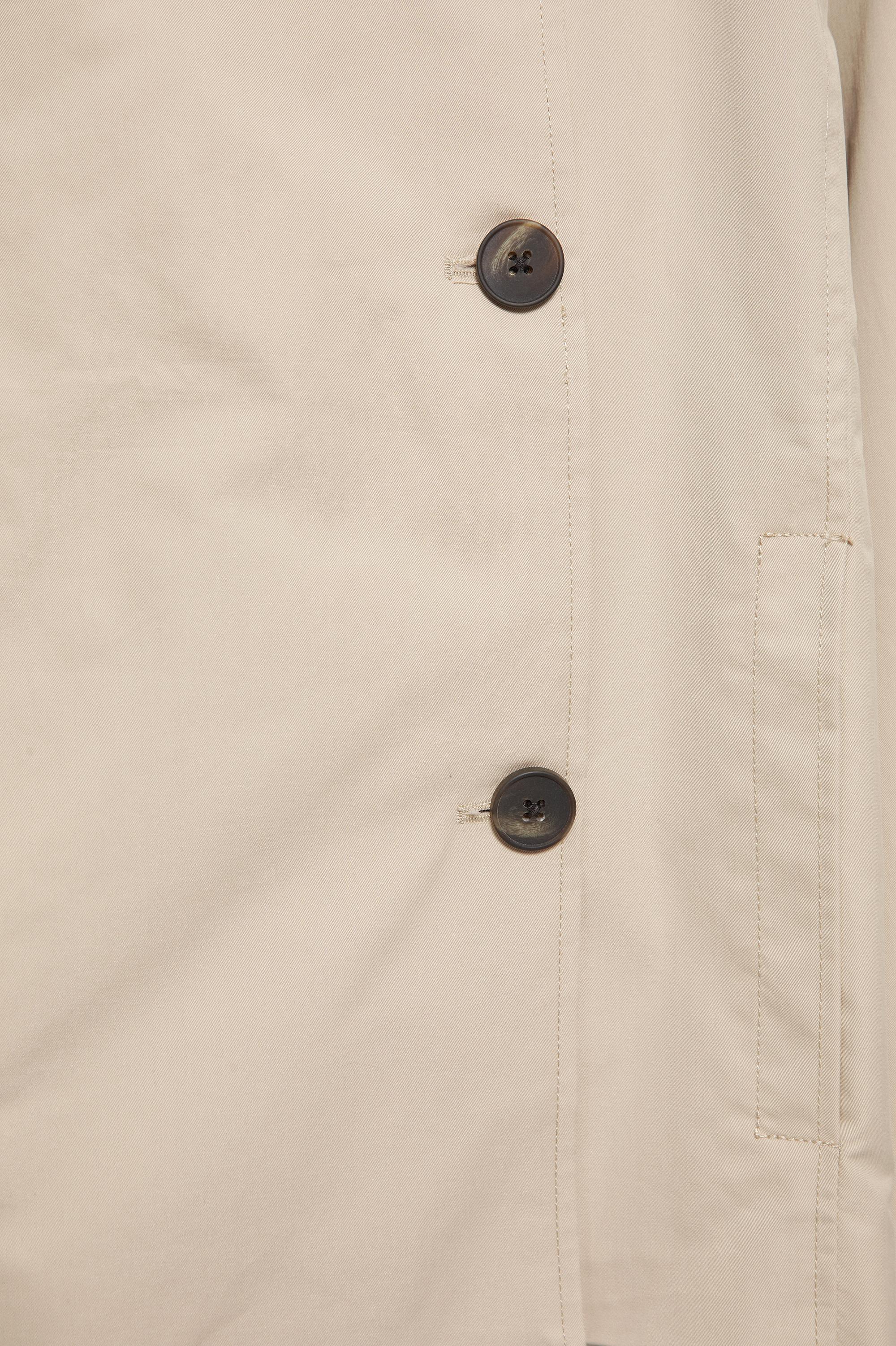 Short belted trench coat — Ecru