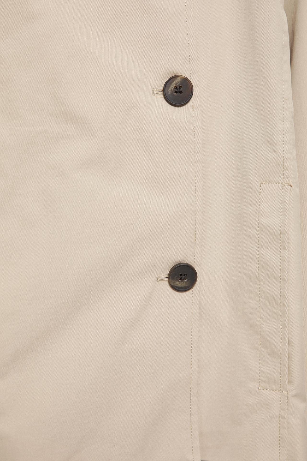 Short belted trench coat — Ecru