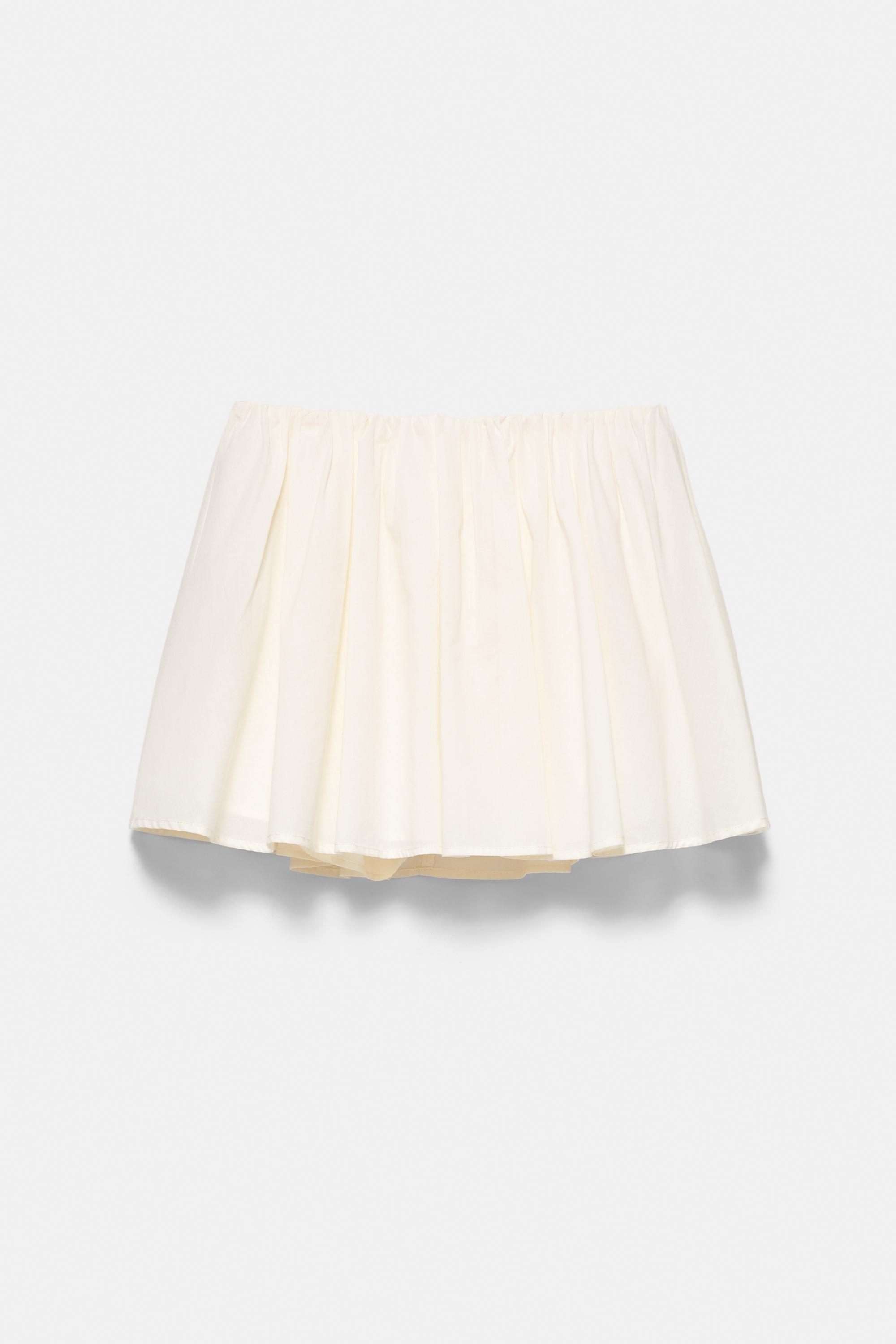 Mini flared skort — Off white