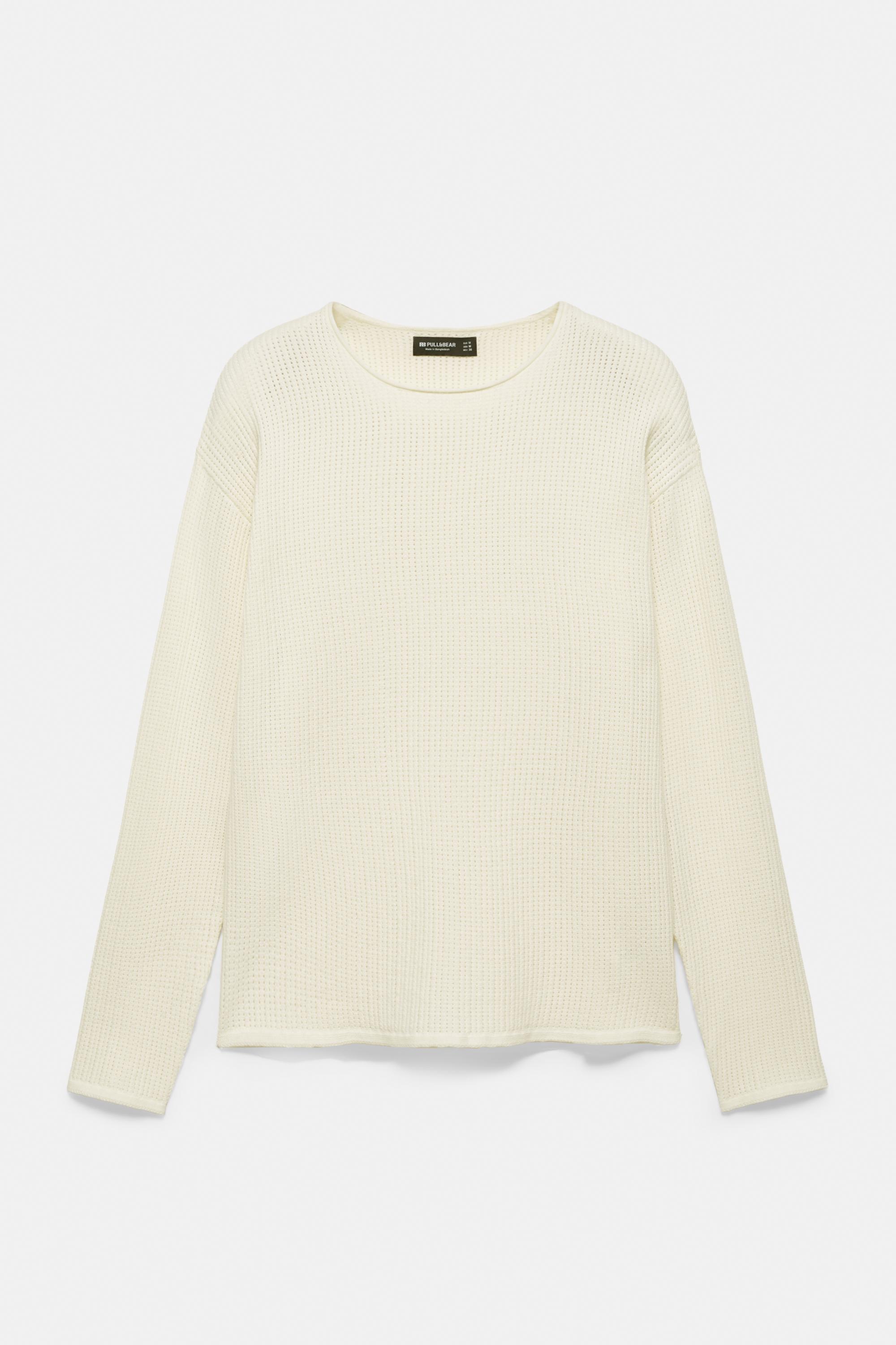 Cutwork knit jumper — Off white