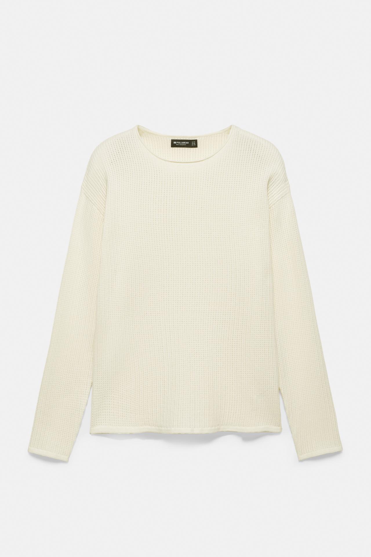 Cutwork knit jumper — Off white