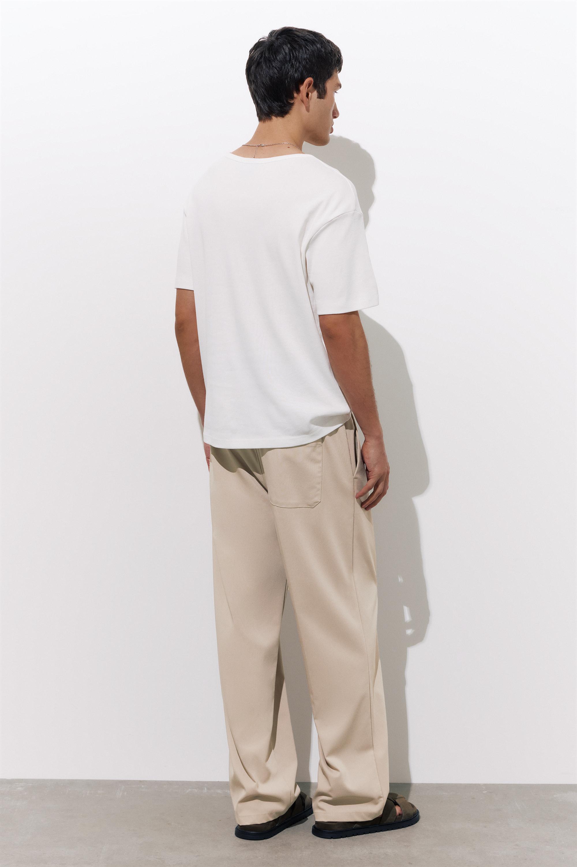 Tailored fit geniş paça pantolon - Görsel 6