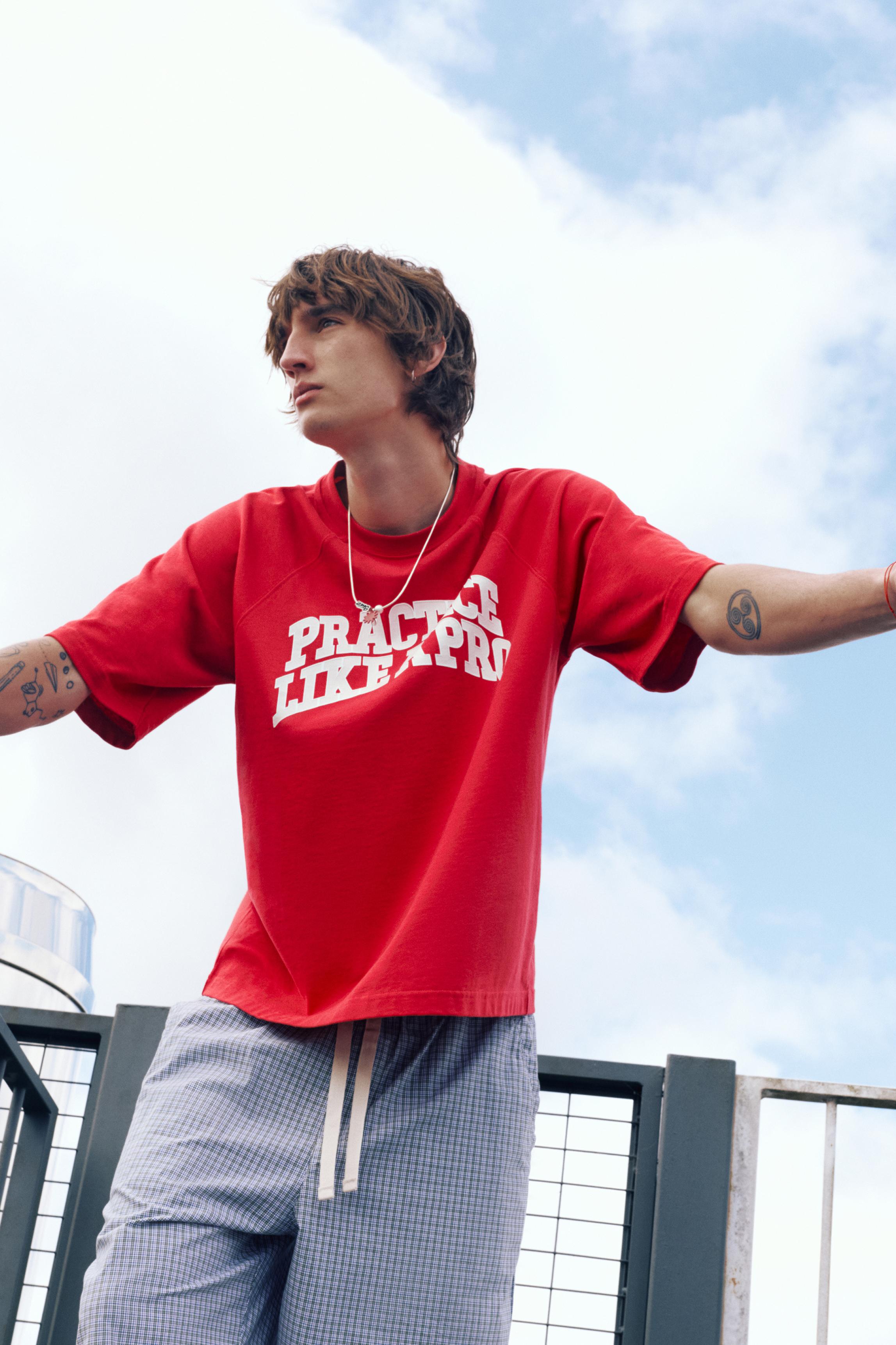 STWD raglan graphic T-shirt — Red