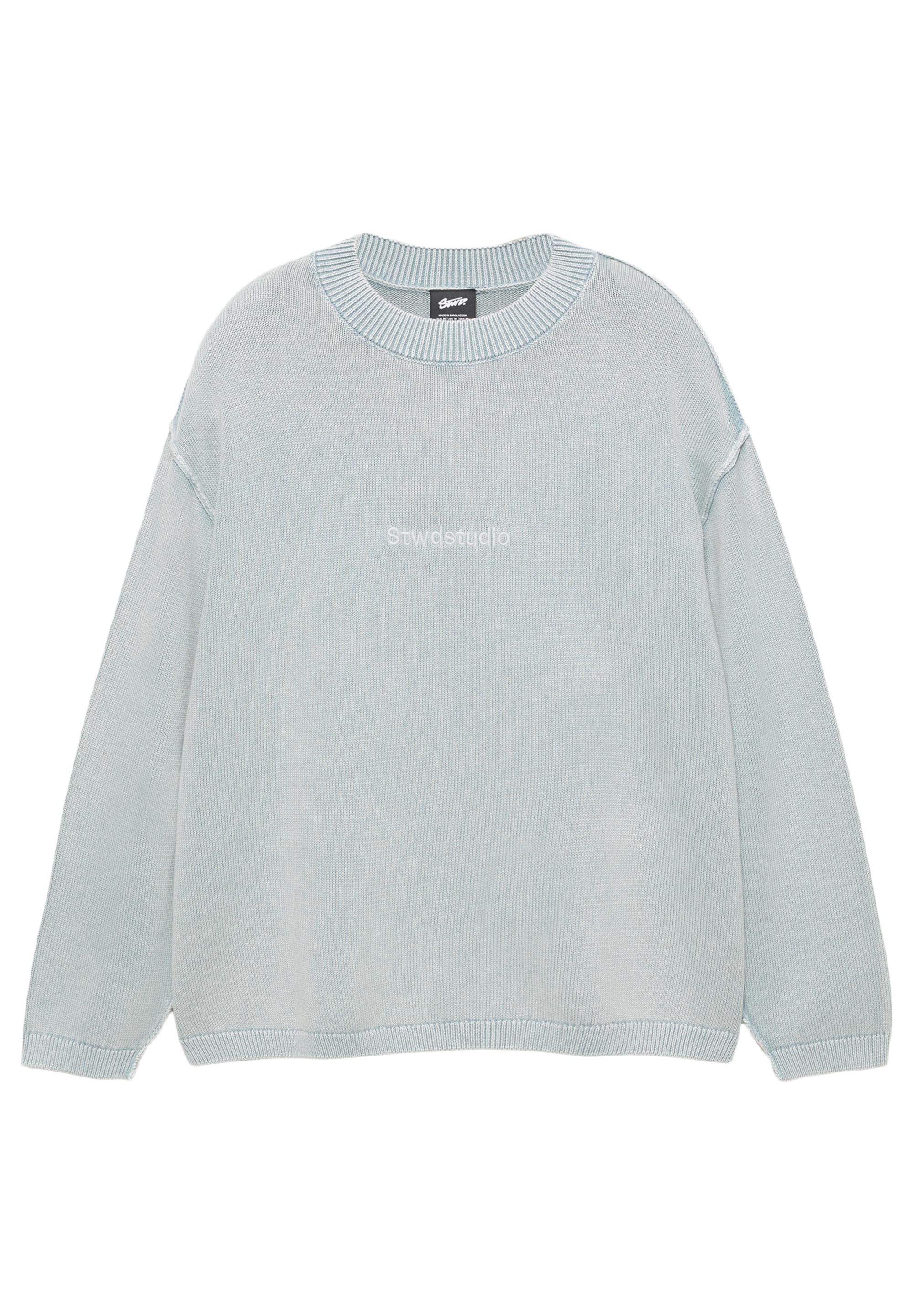 STWD Studio embroidered jumper — Faded blue